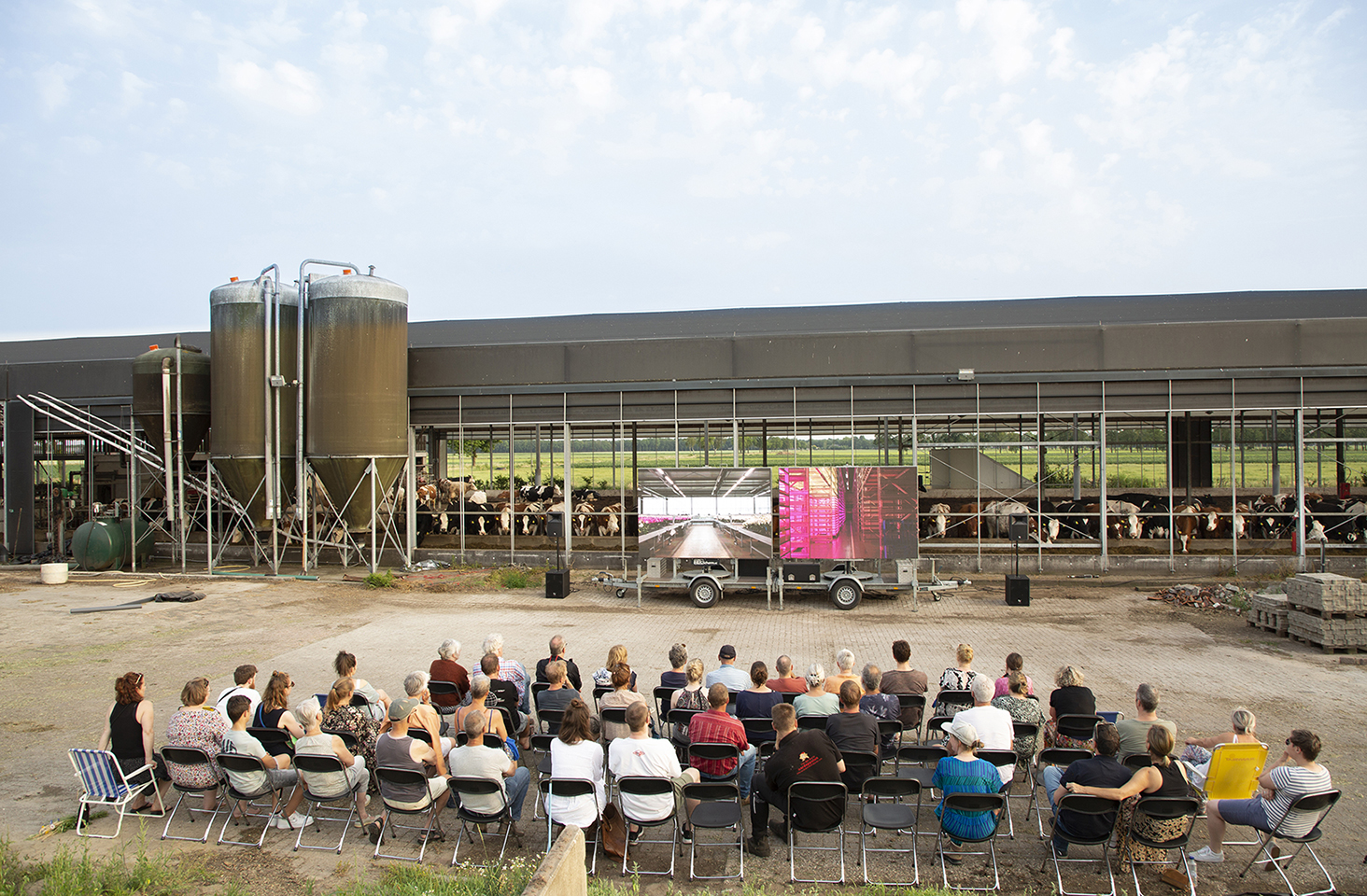exhibition view 'AgriValley' on site at cow farmer