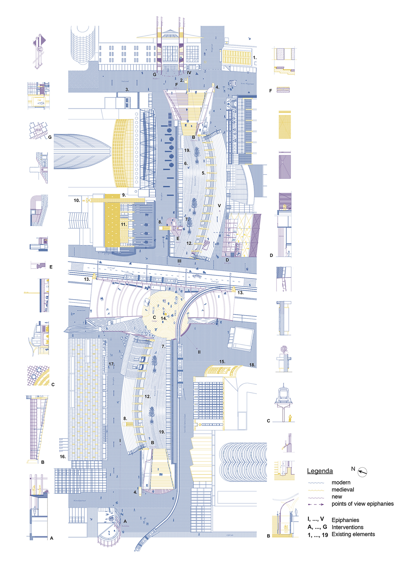isometric map of the heart of Rotterdam