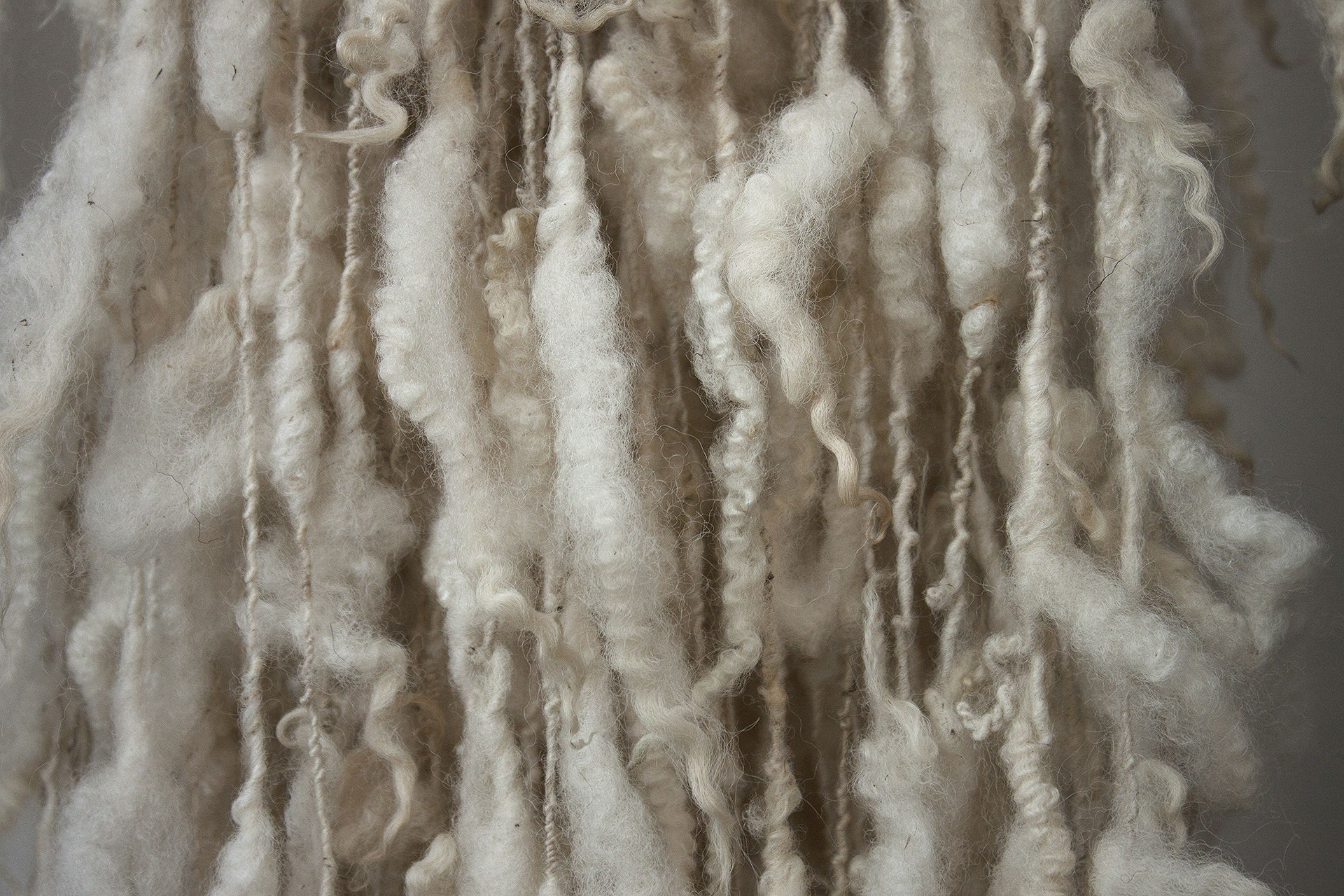strands of handspun yarn