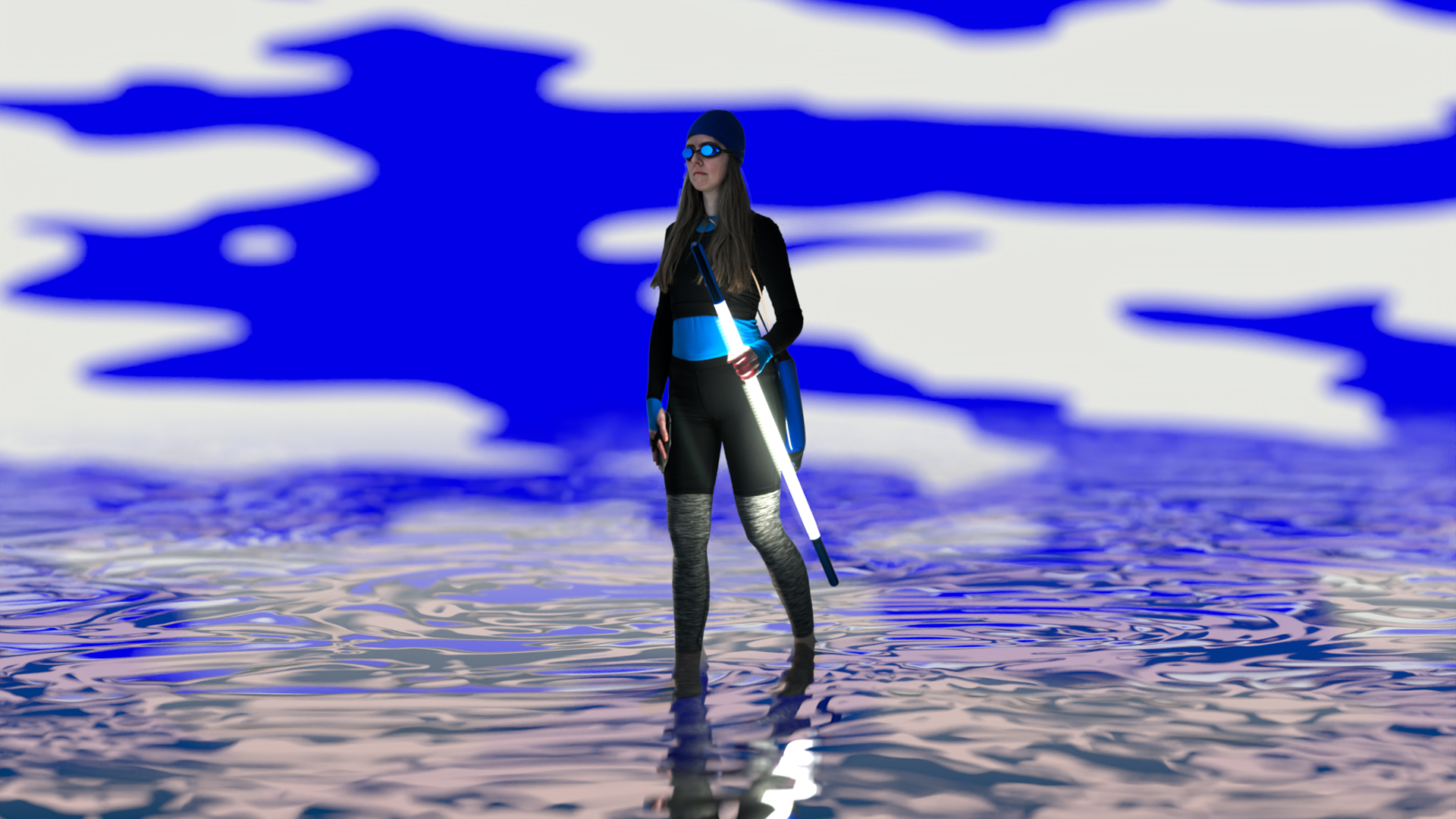 water carrier with light