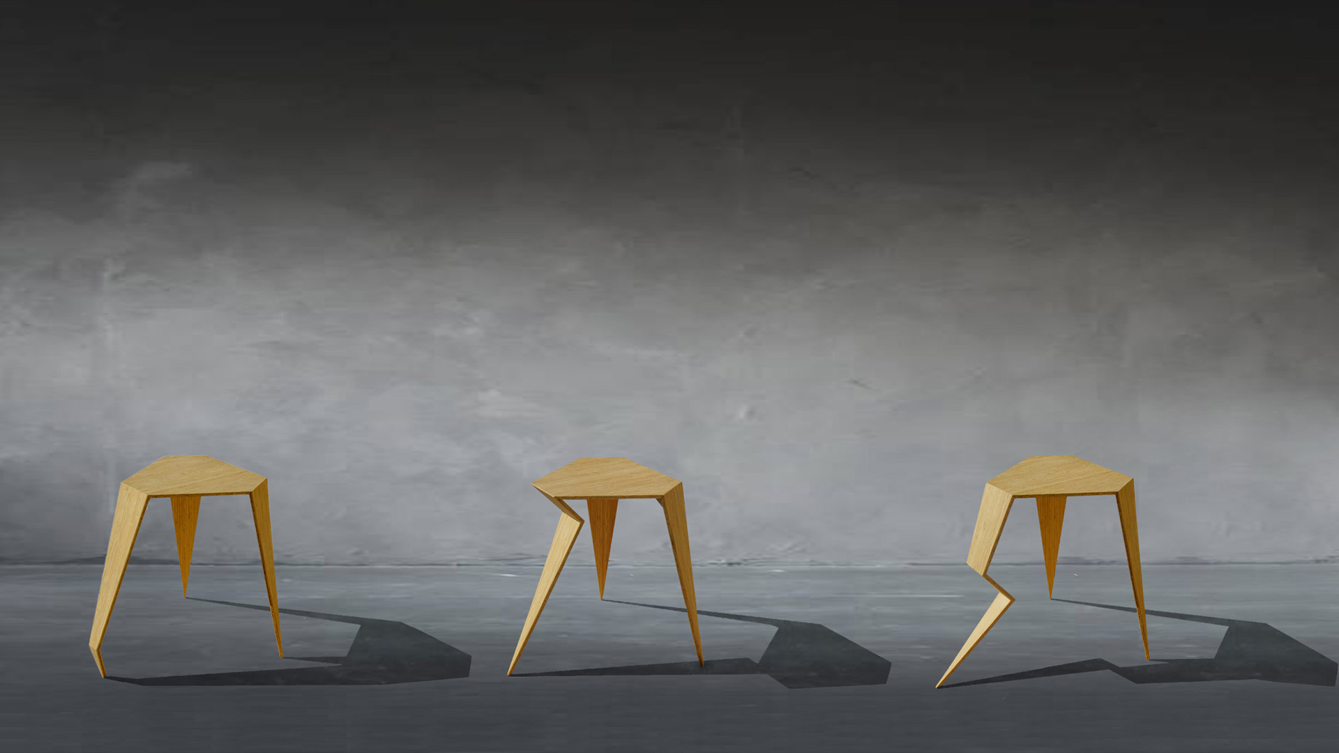 Side tables serie 'Kink'.