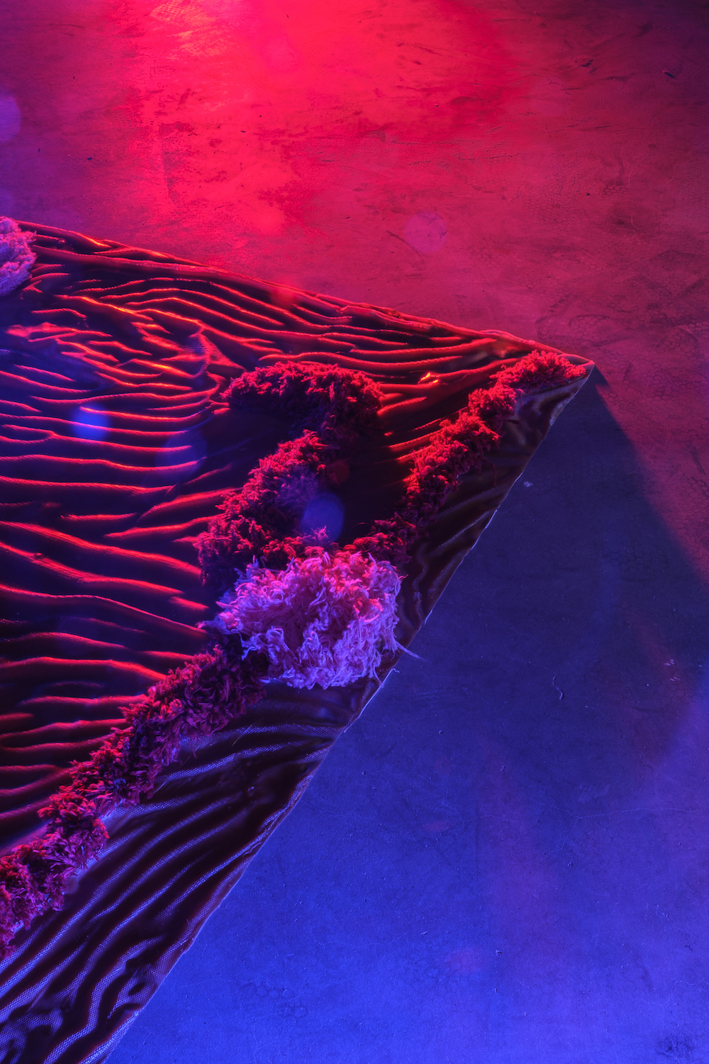Cartographic latex carpet
