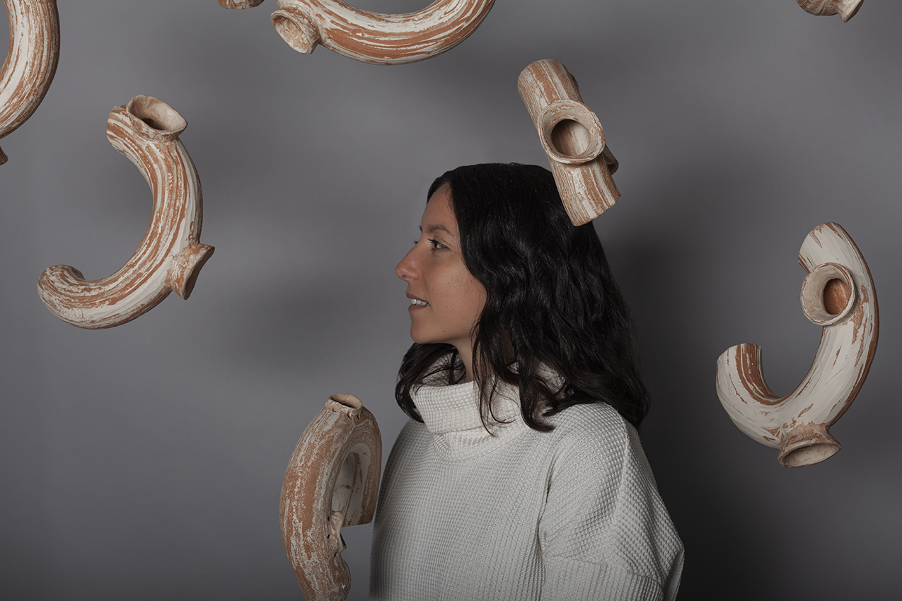 Portrait with extrusions