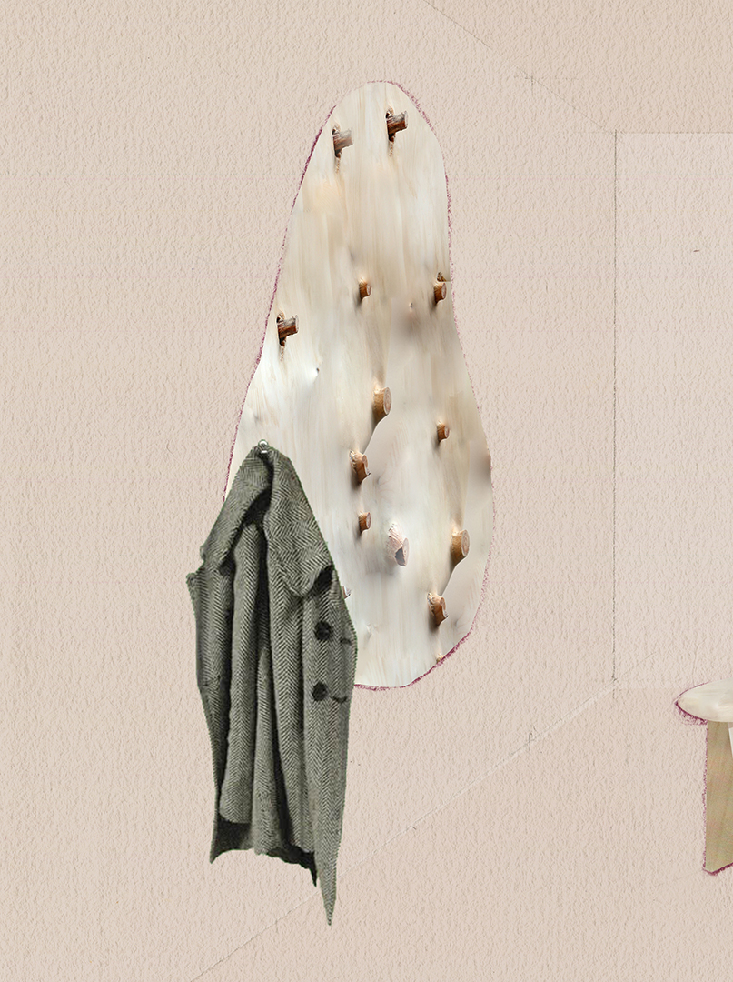 rendering image of coat rack
