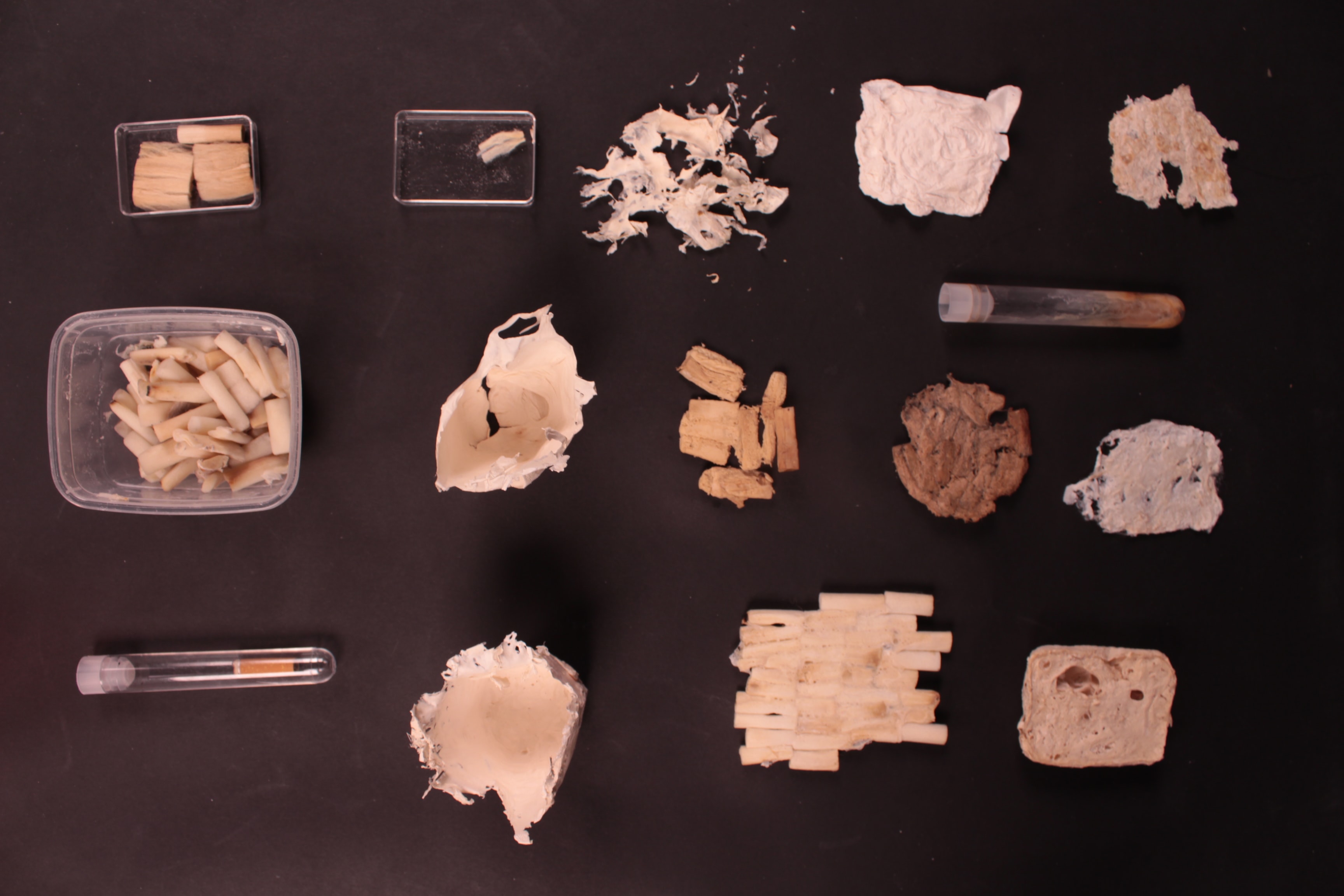 material exploration of cigarette butts