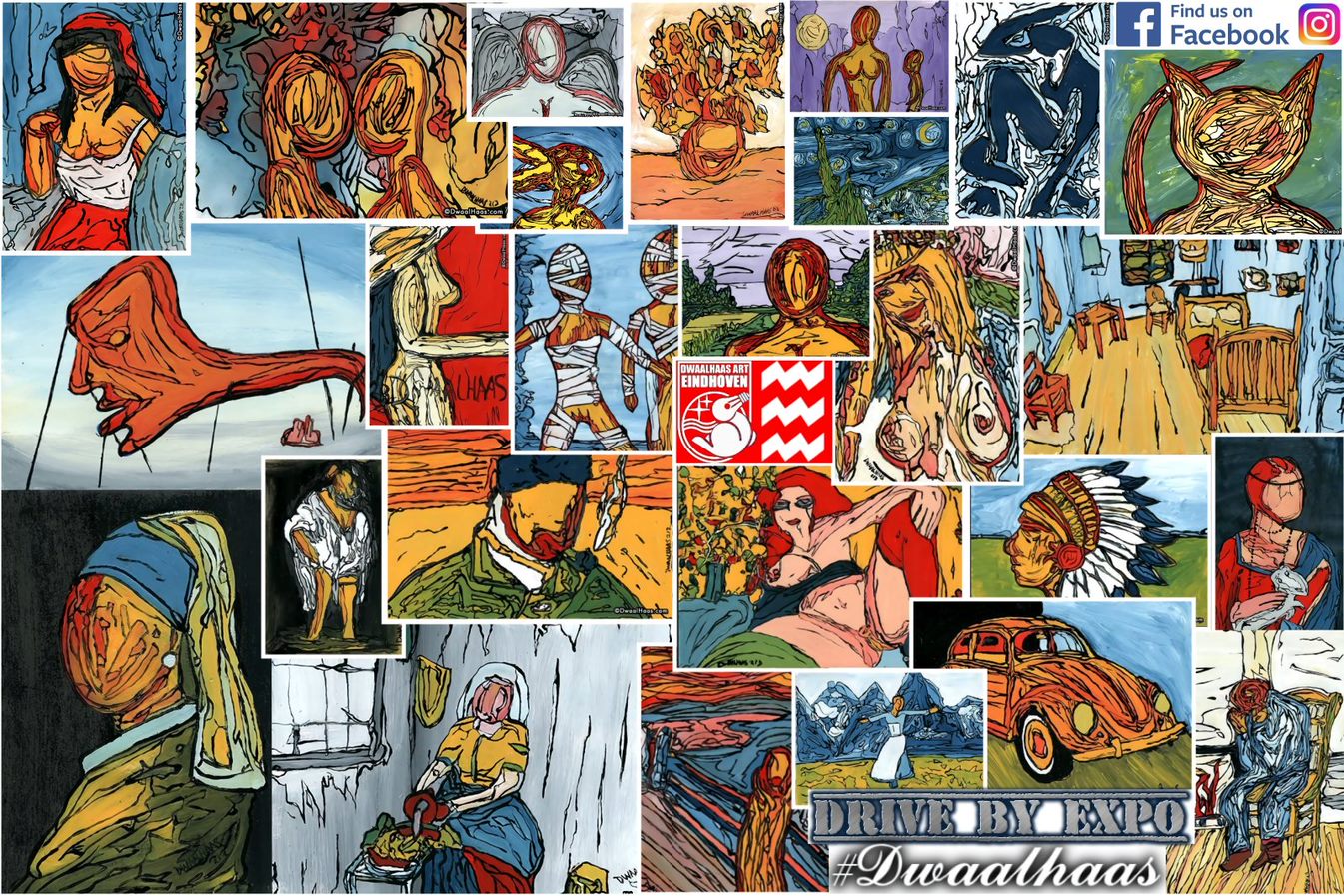 (some) famous Artworks in "Dwaalhaas Style"