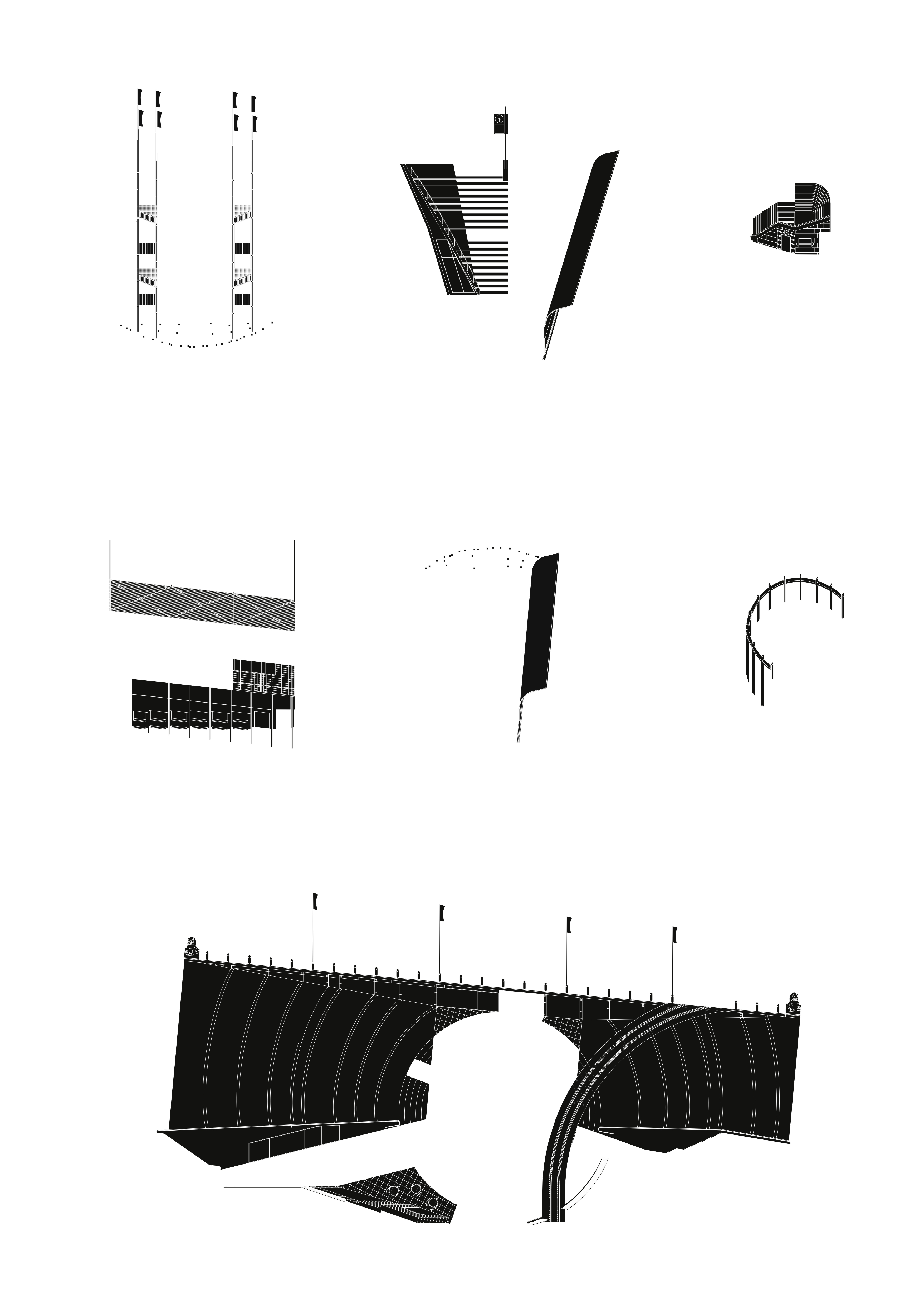 isometric view of the new interventions