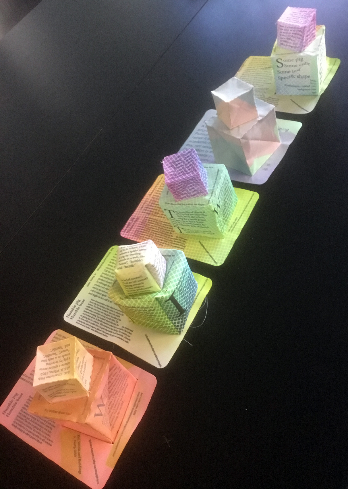 Publication e-textile cubes