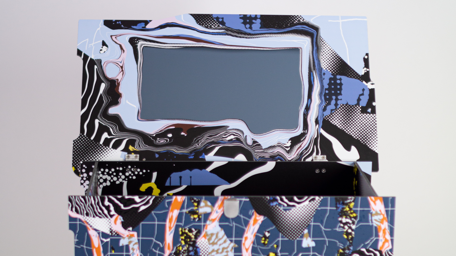 folded up chest with attached mirror