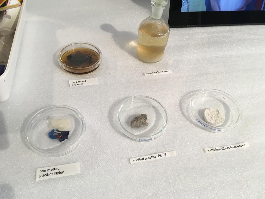 Separated materials from festival waste