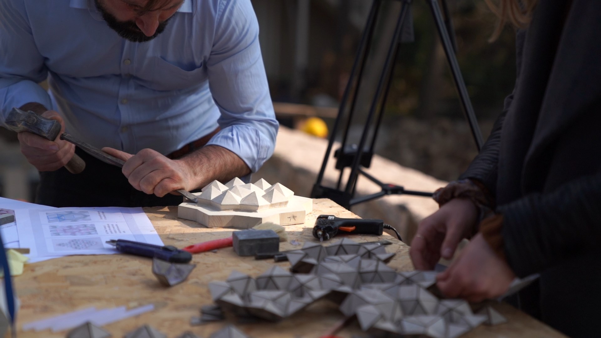 Stone carving Co-production Process