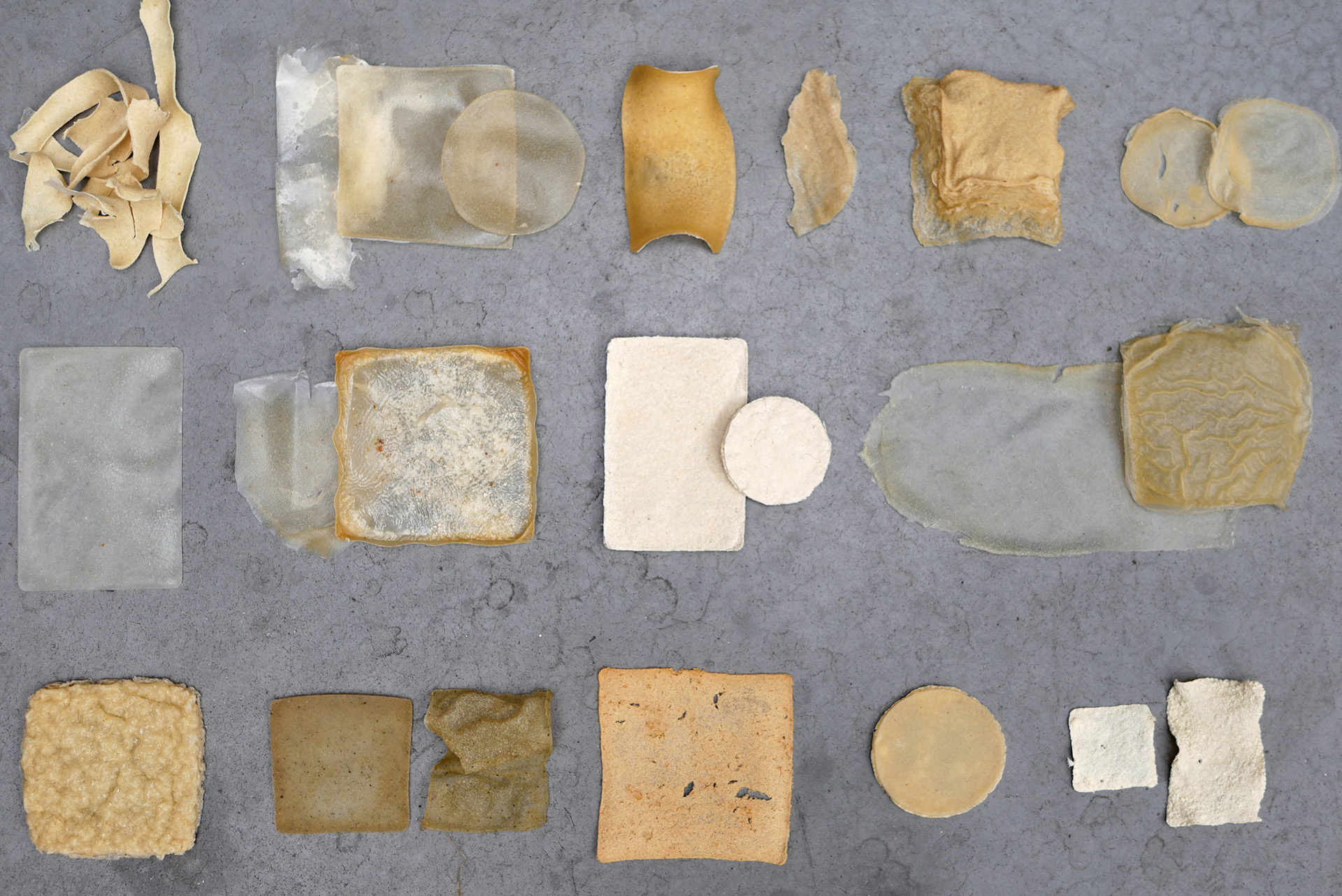 Material research using amber by-product