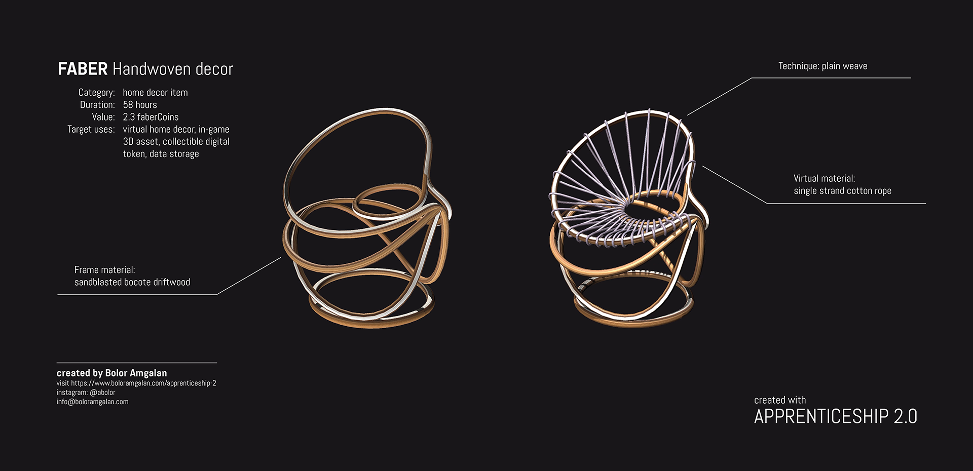 Handcrafted virtual object as cryptocurrency