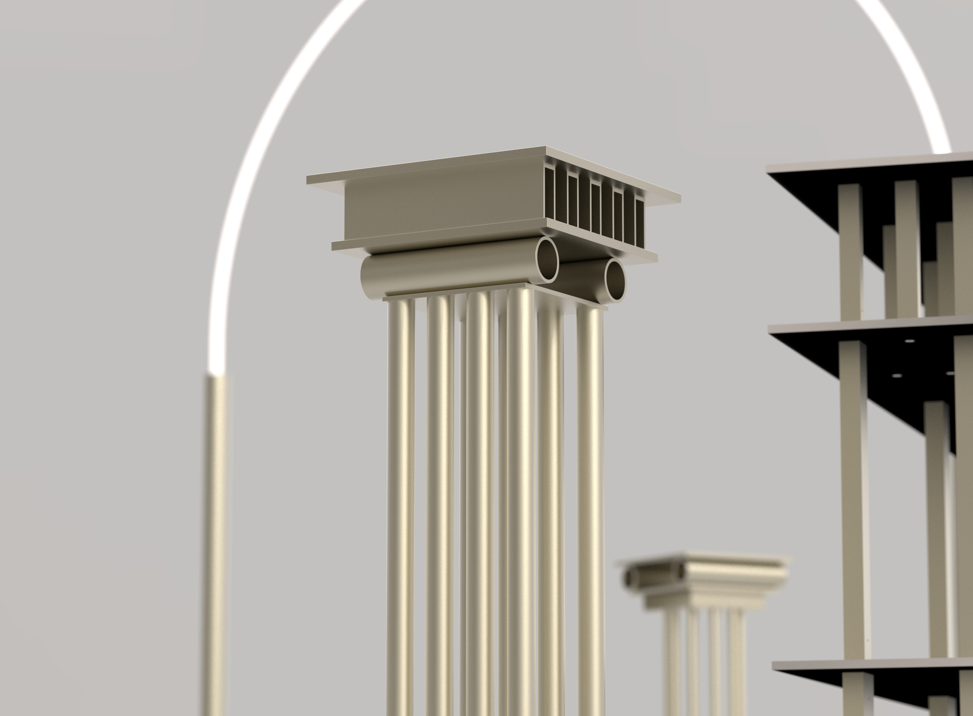 Columns, light installation  - Archetypes