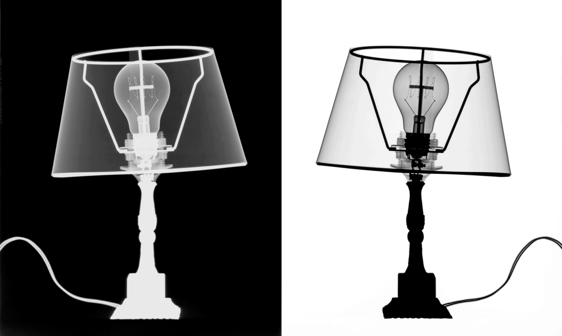 Soul of design, Aries old lamp, x-ray on lightbox