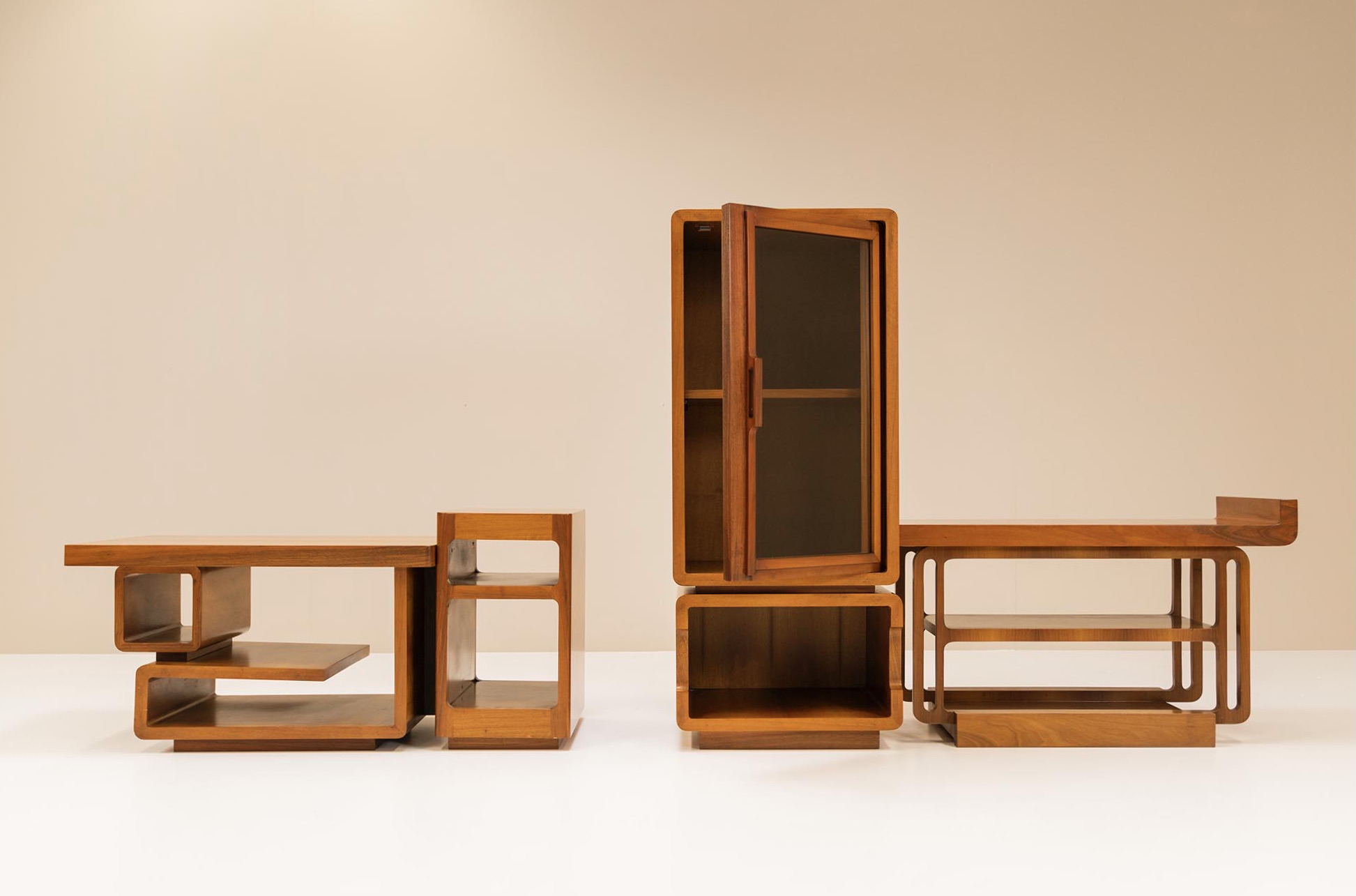 Modernist Showcase Cabinet and Coffee Table