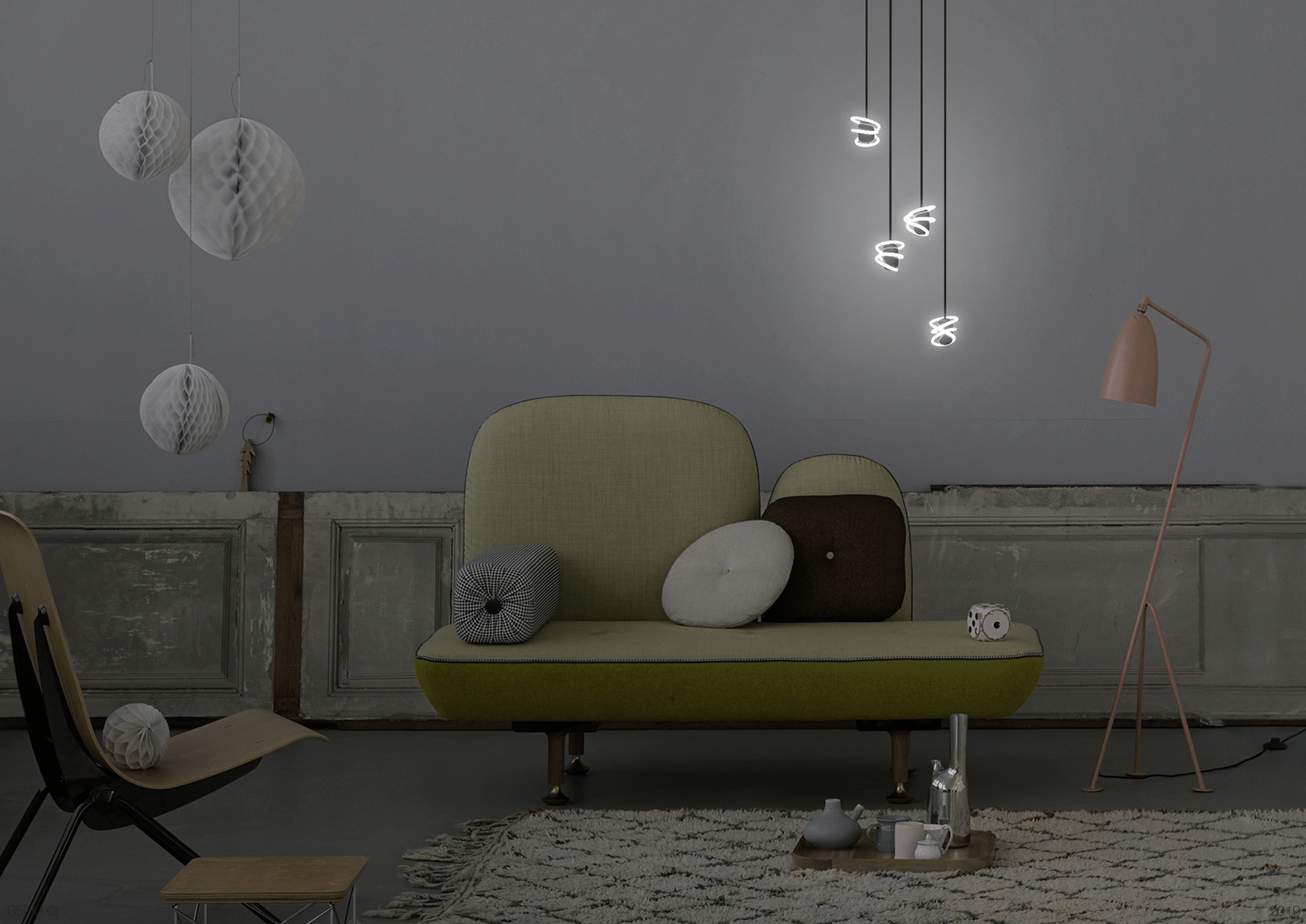 Interior with Beem lights model Curli