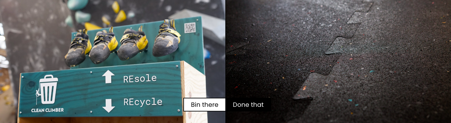 Before and after| From climbing shoe to sportfloor