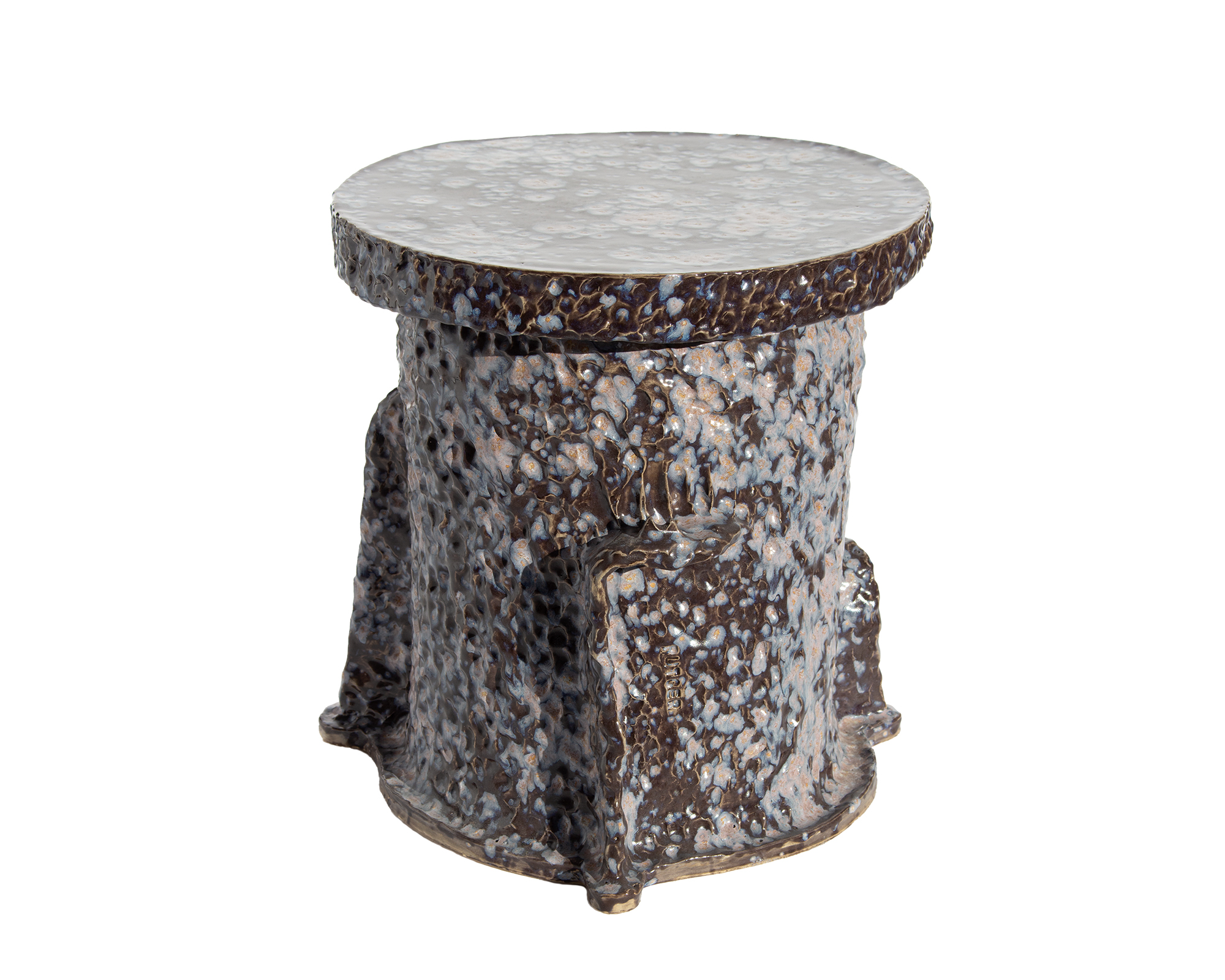Black bloom side table