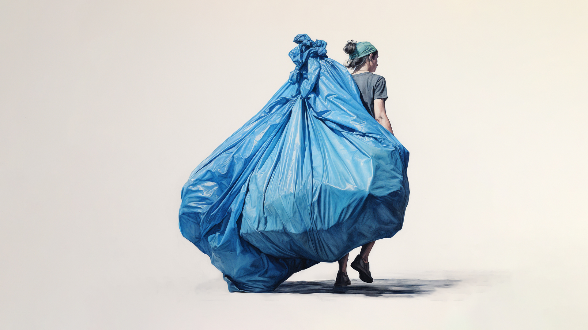 a caricature of a person's 'other' waste