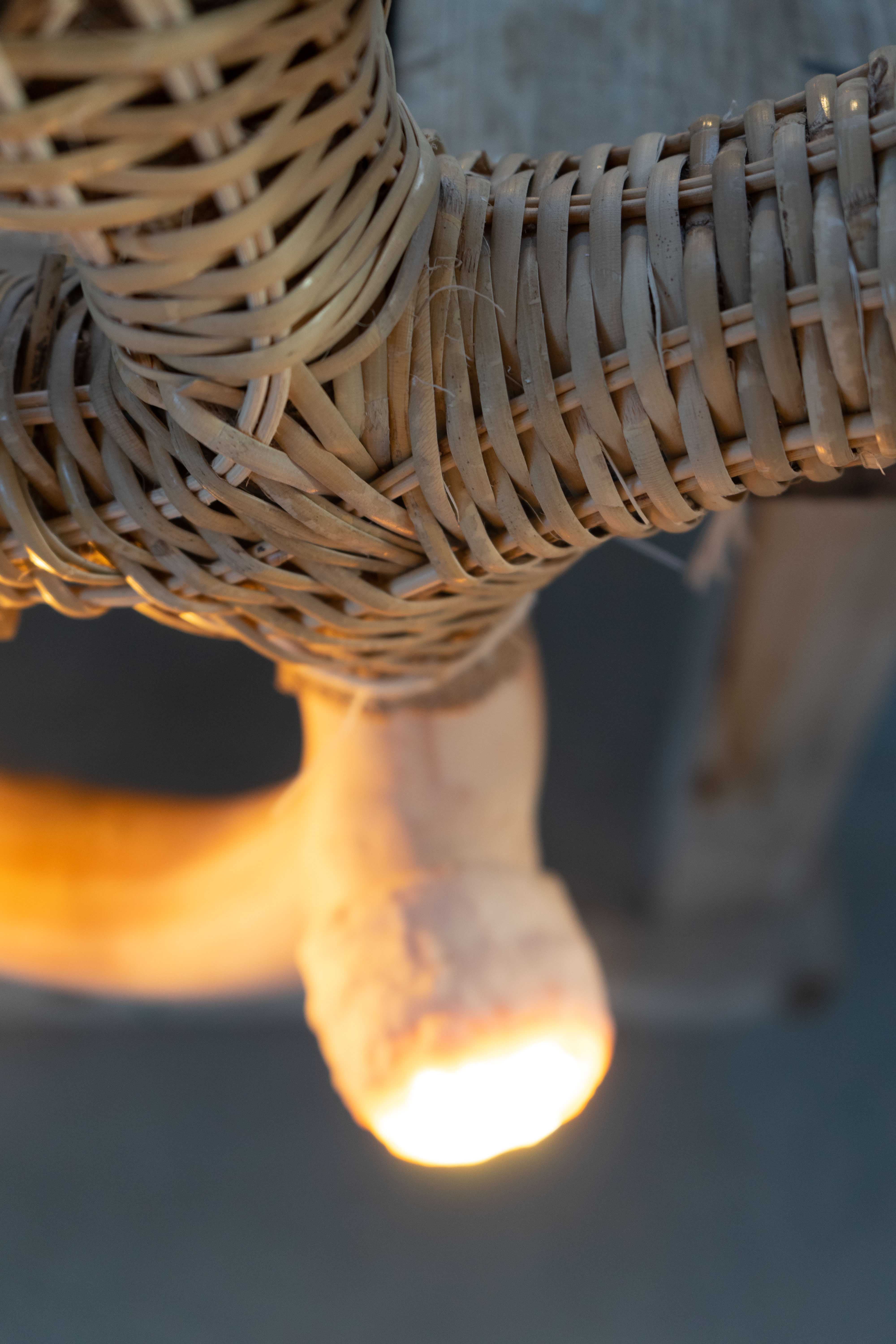 Rattan, ceramic and silicone