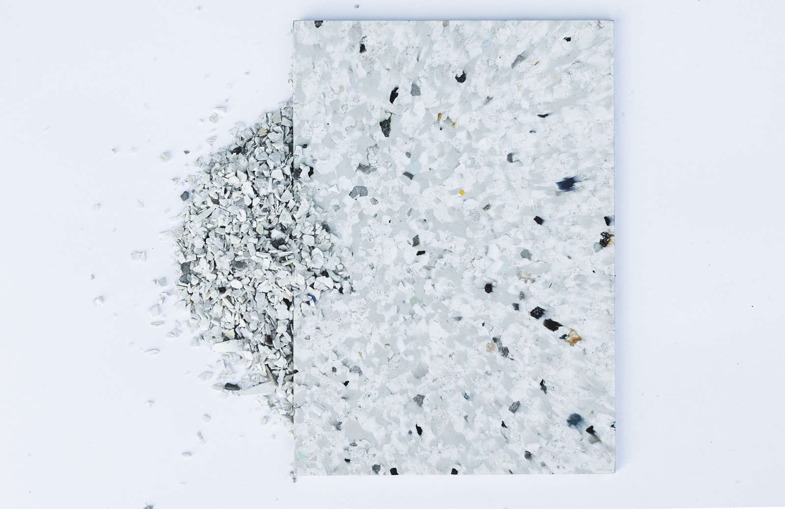 Recycled plastics from old fridges