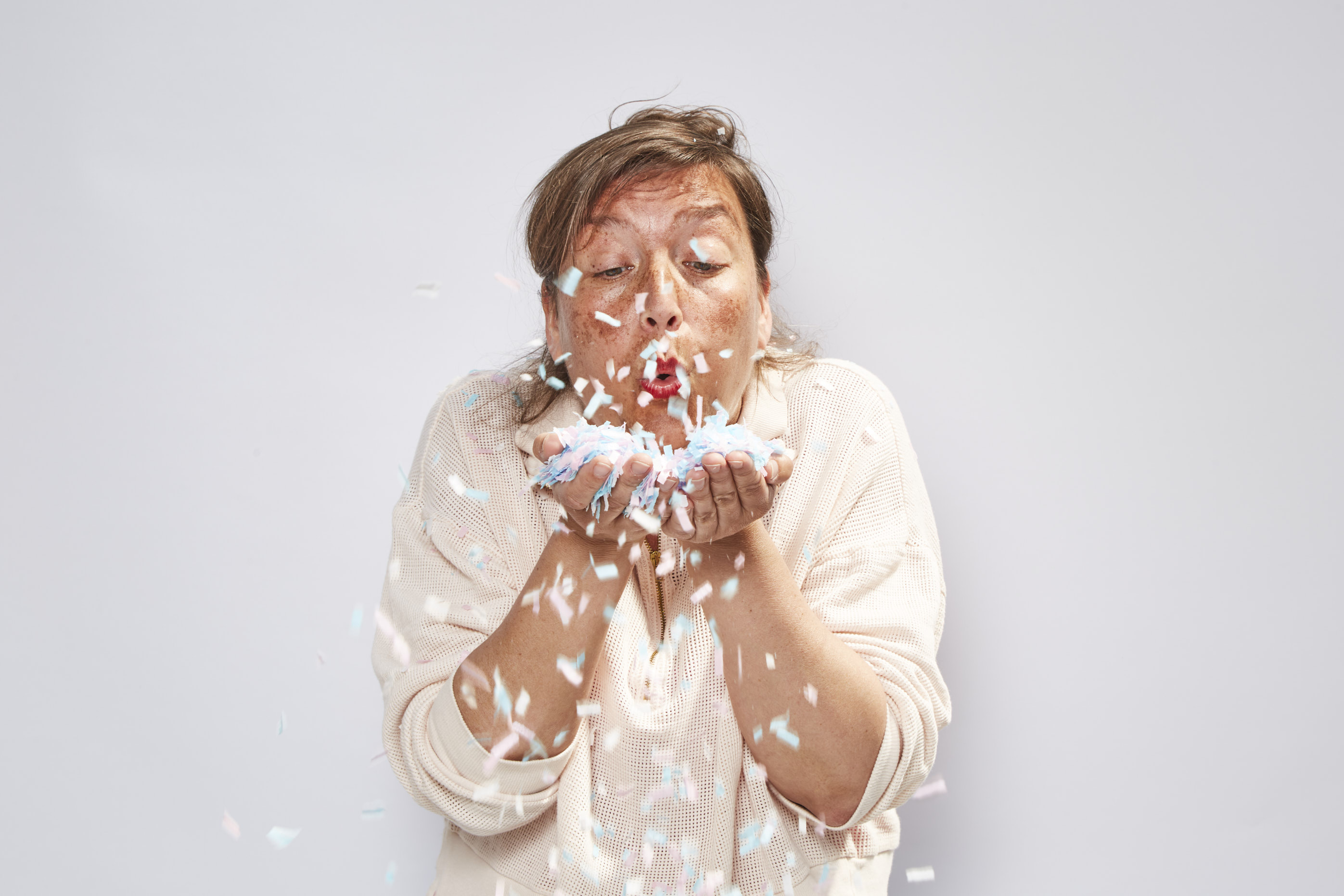 Blown away confetti