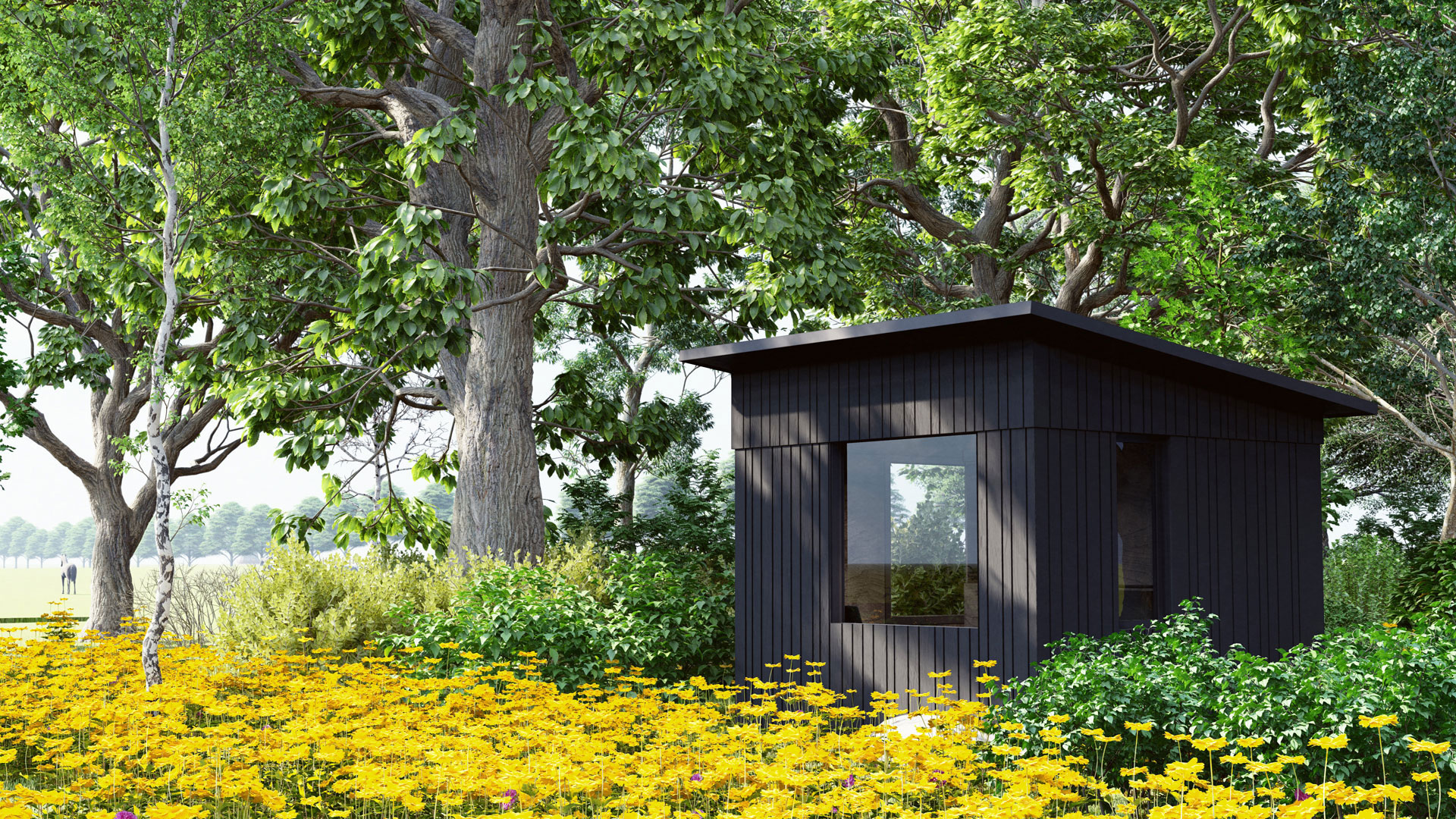 Exterior Writer's Block Hut