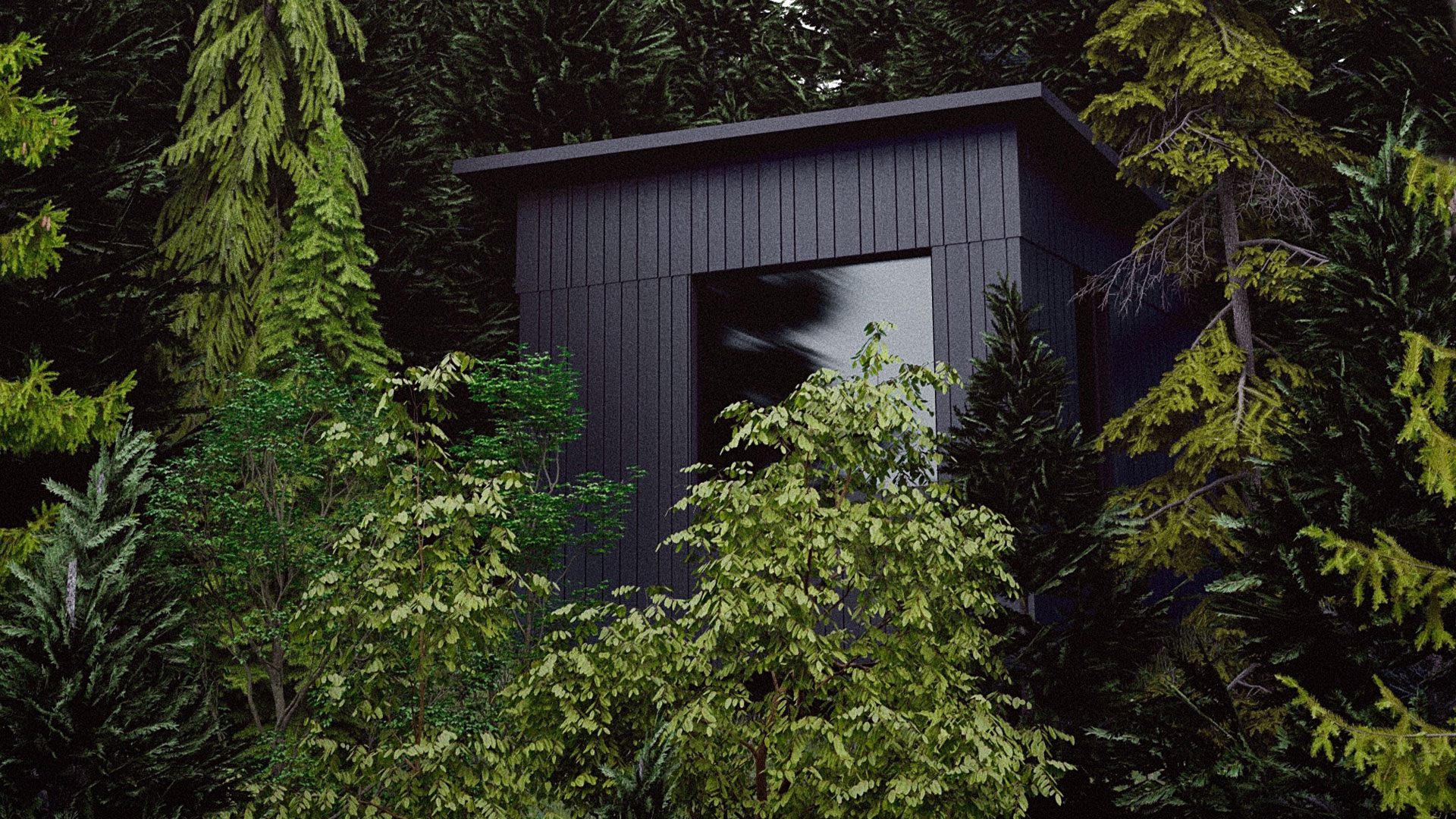 Exterior Writer's Block Hut