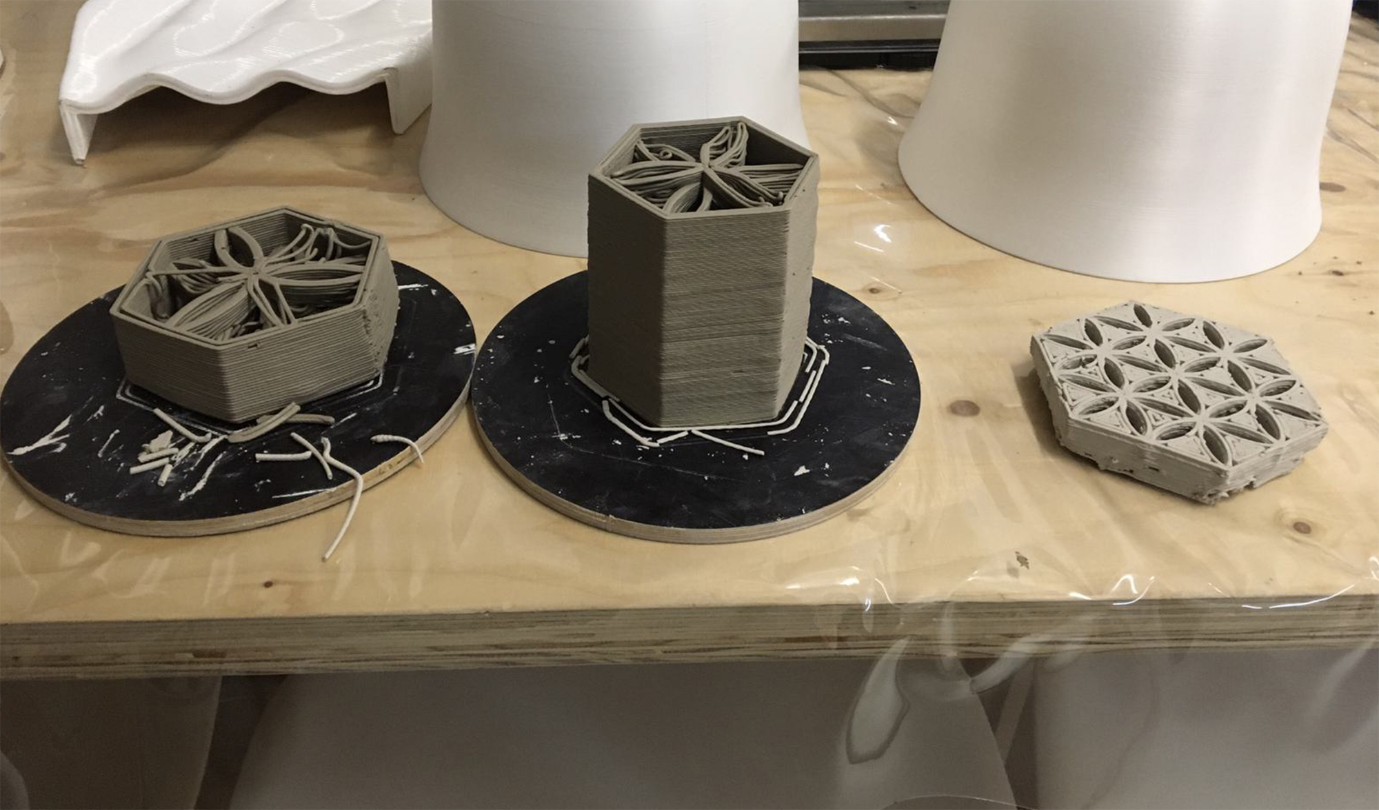 Clayer - experimentation - first prototypes