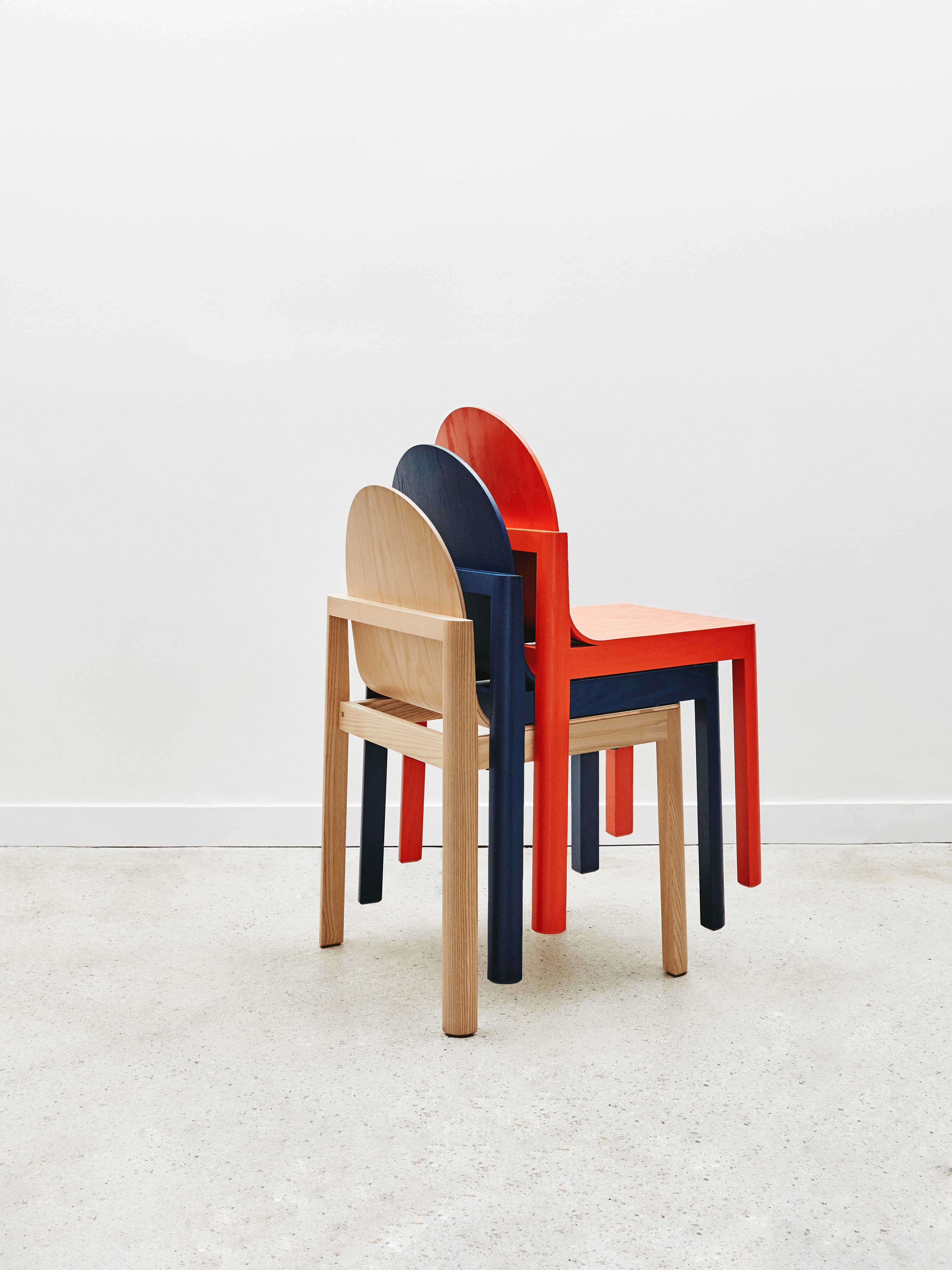 Dims. Stackable Cleo Chair by Stine Aas.