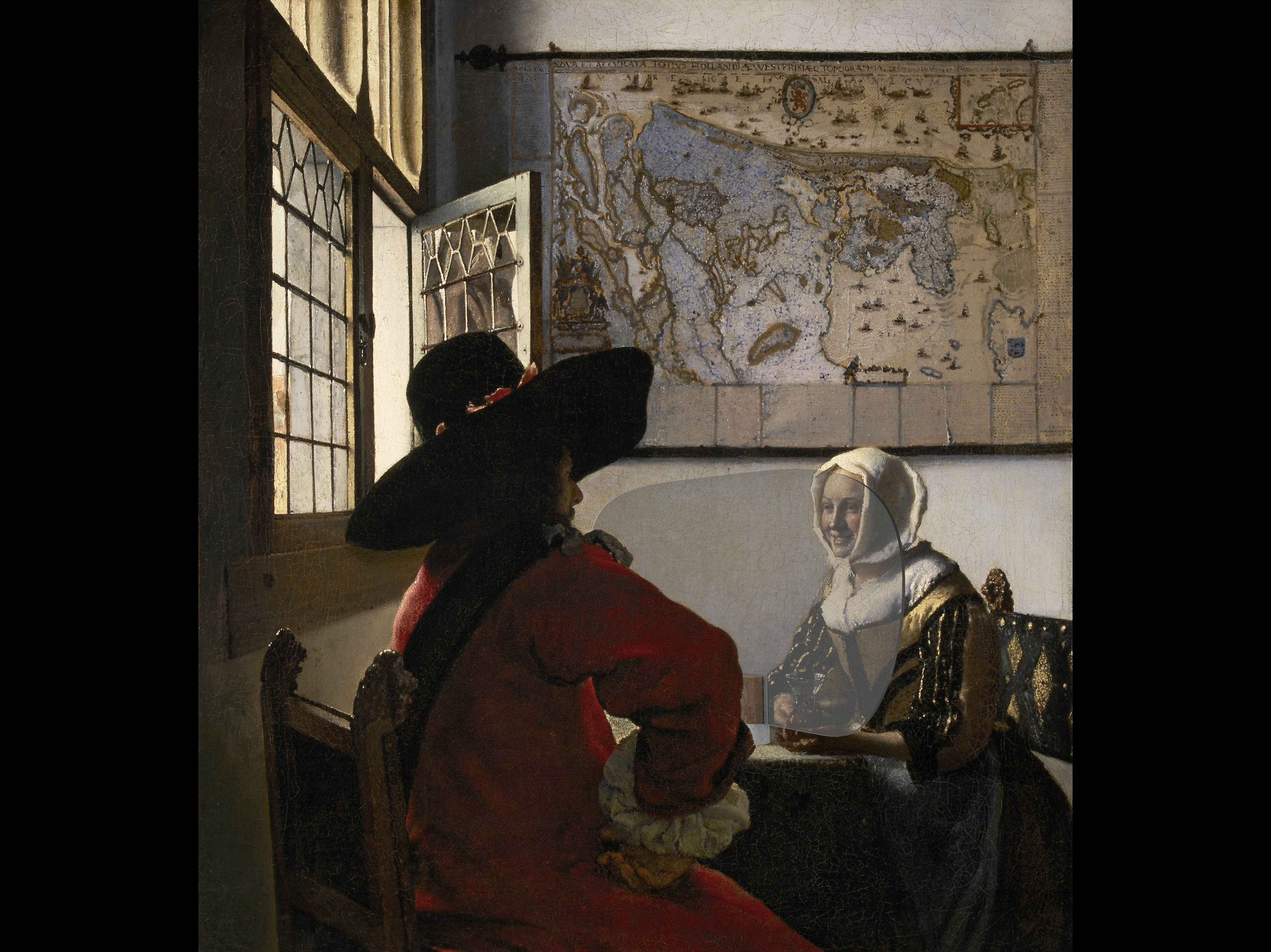 Officer and laughing girl by Jan Vermeer