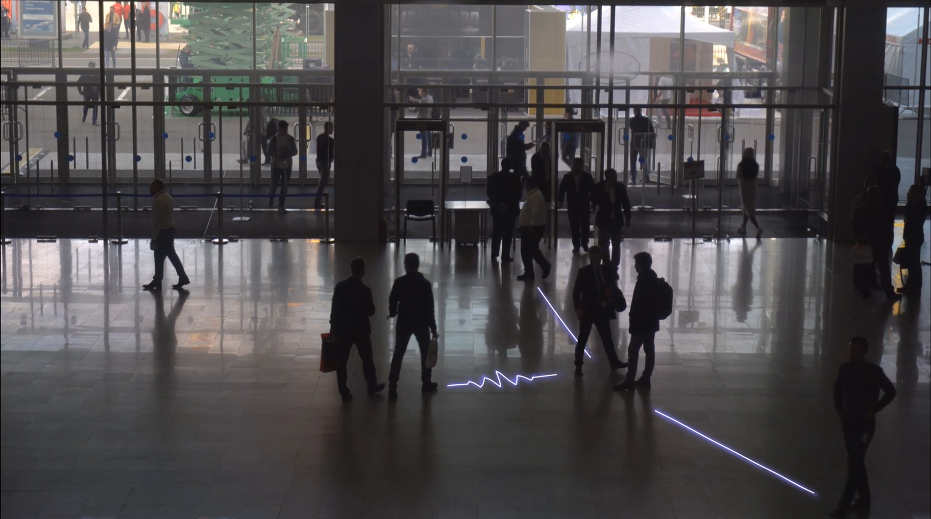 smart distancing system in station