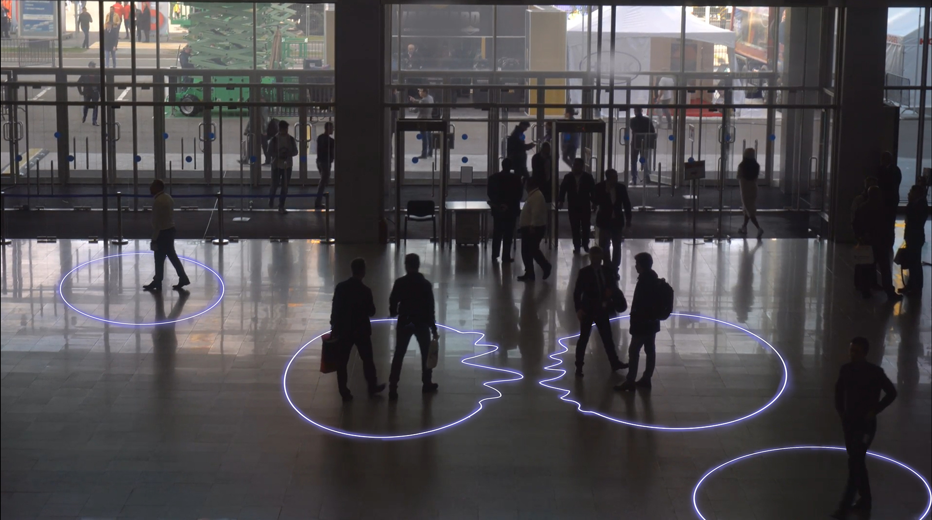 smart distancing system in station