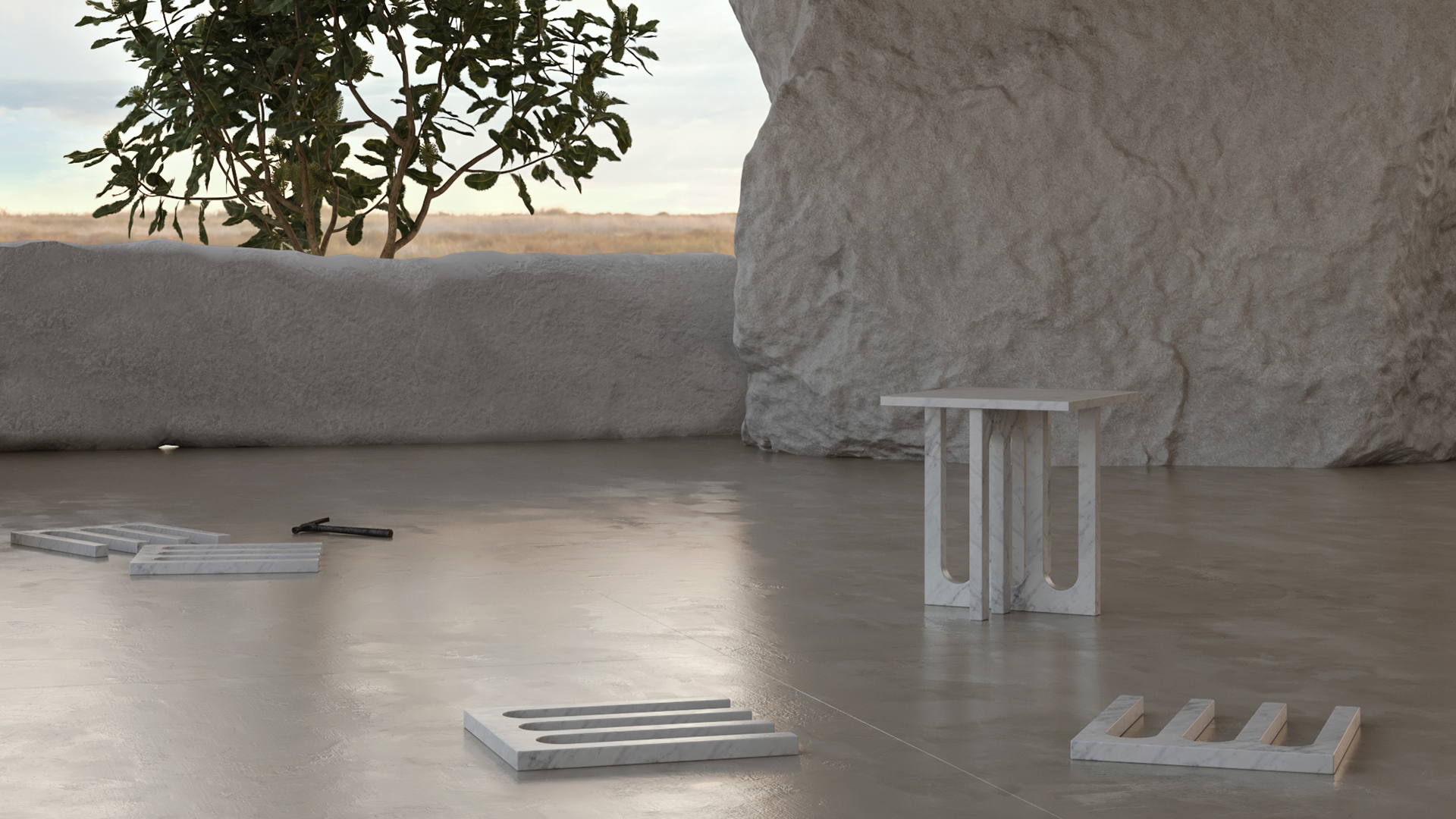 Enigma Side Table by Diego Rapuzzi for 3DD Factory
