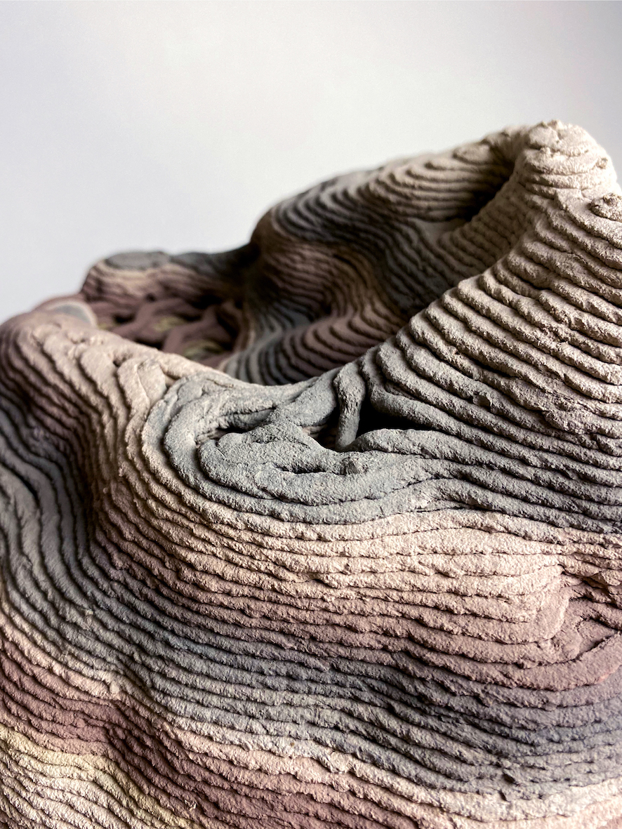 Organic forms and colors remind of natural erosion