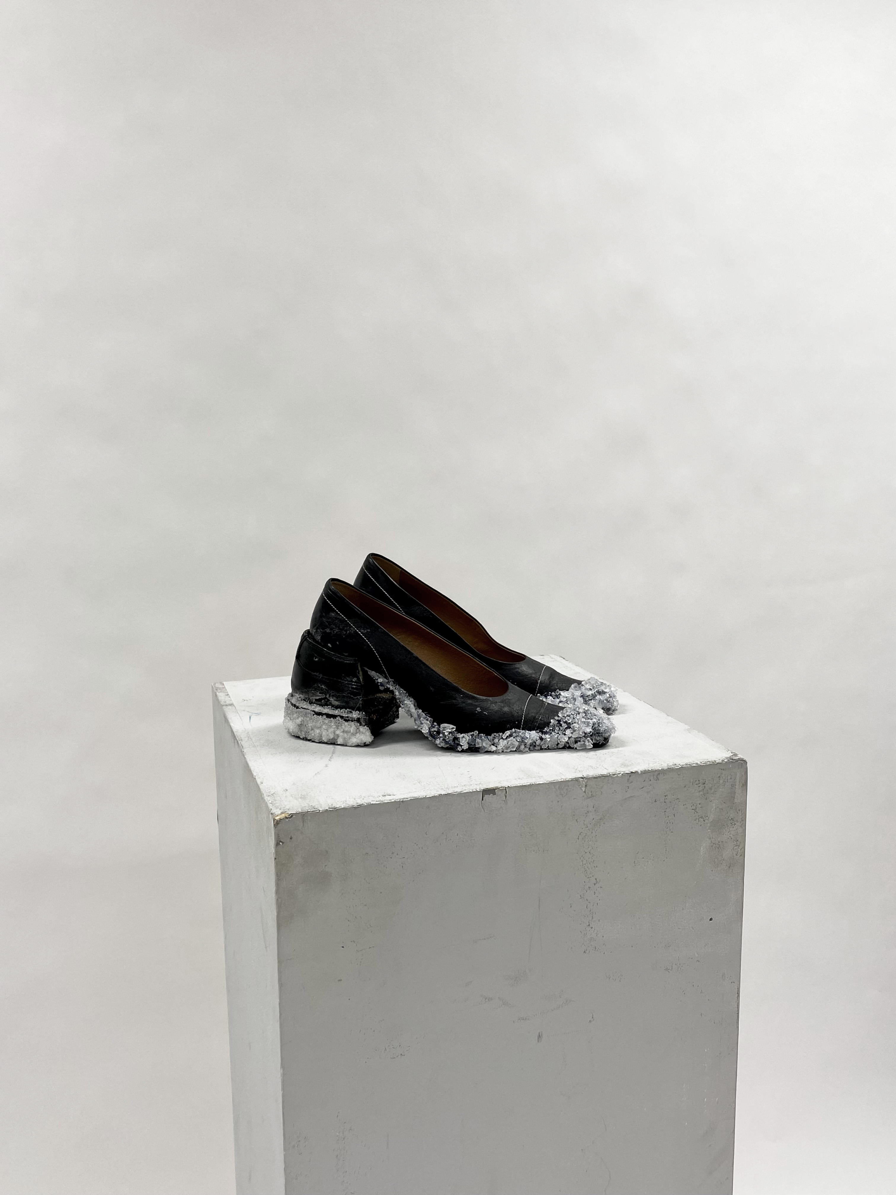 Crystallized upcycled shoes