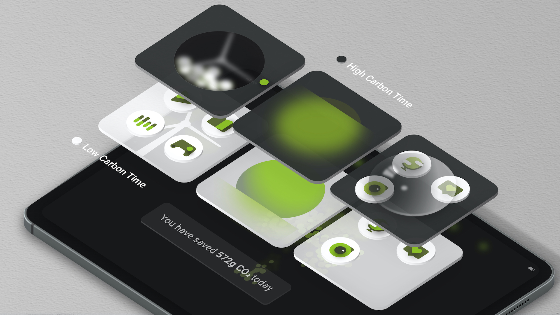 Home screen launcher depending on energy status