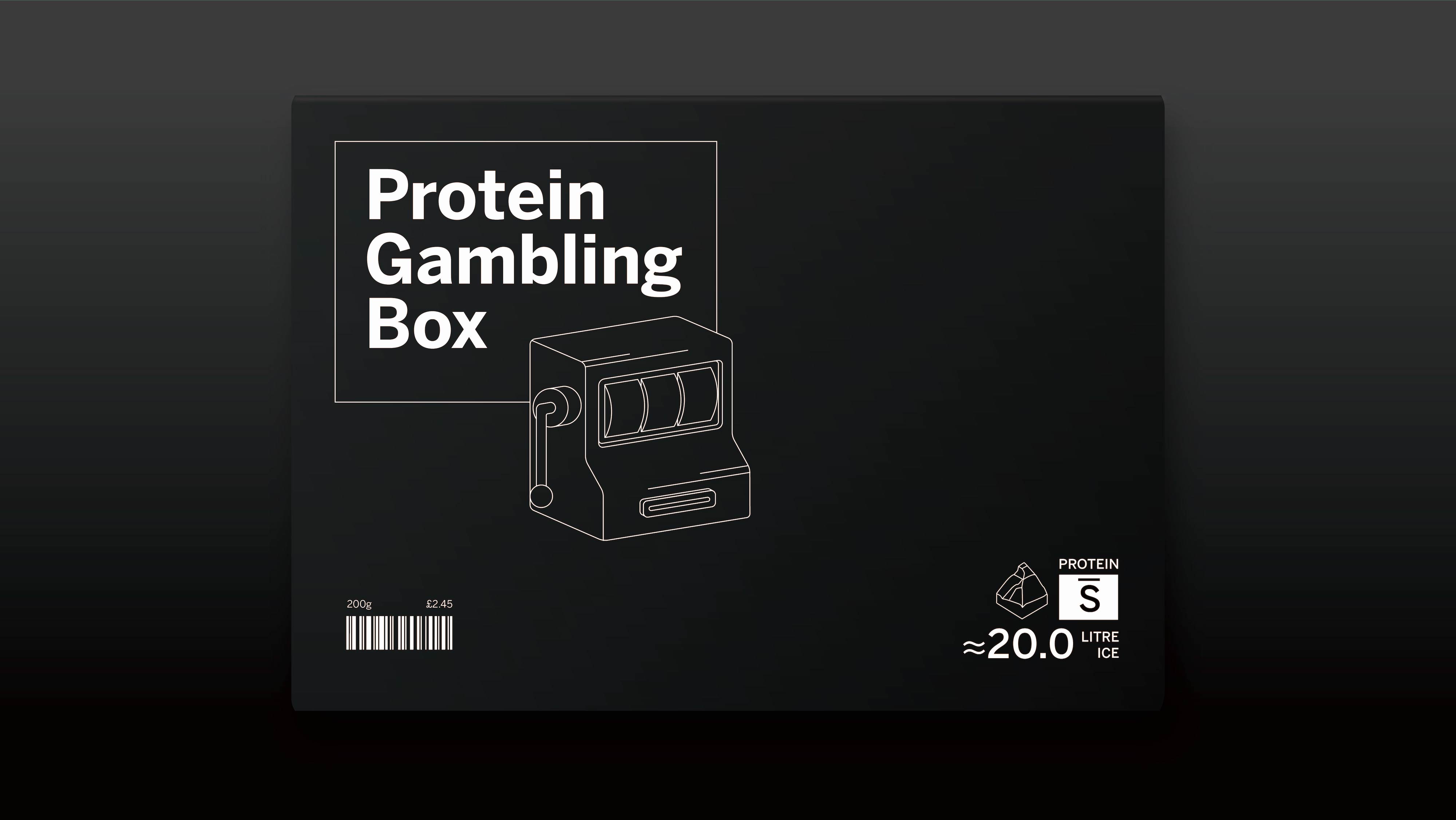 Packaging of a gambling box with a random mix
