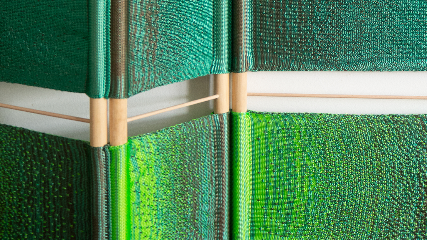 screen - rattan &amp; recycled p.e.t.