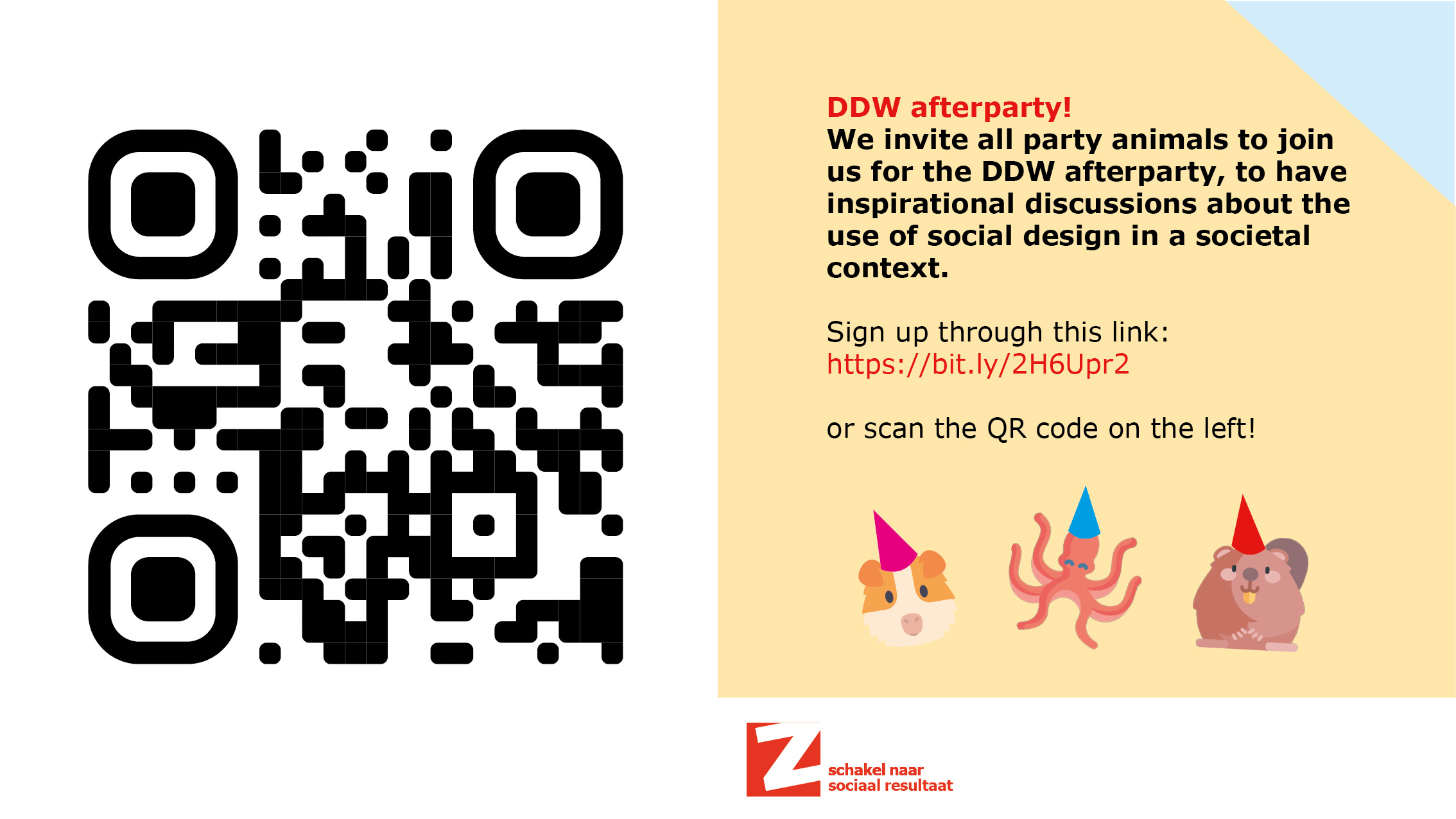 All party animals: sign up for the DDW afterparty!