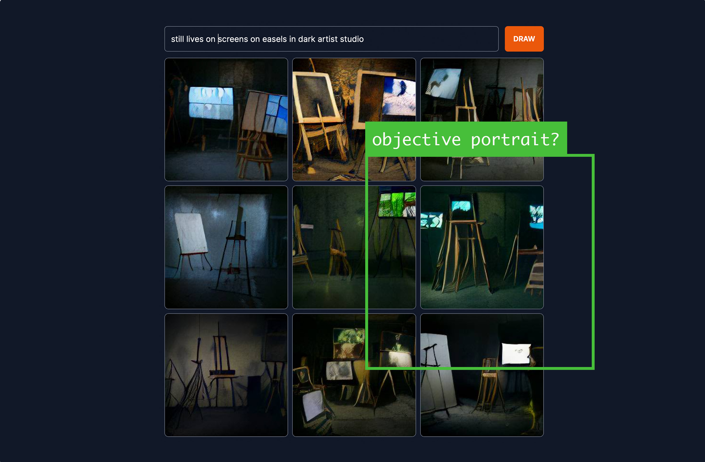AI-aided impression of the installation
