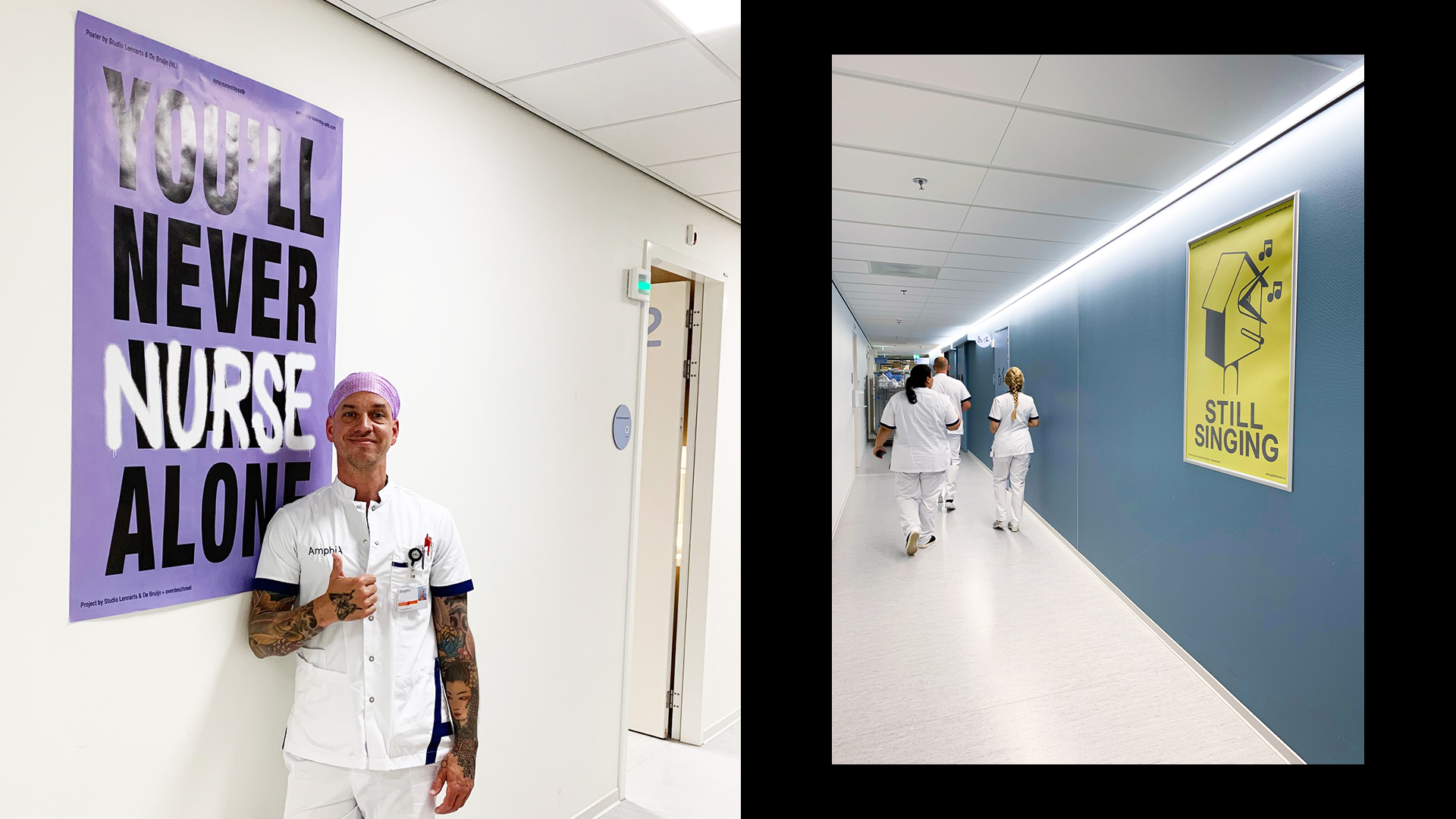 Posters inside the Amphia Hospital Breda