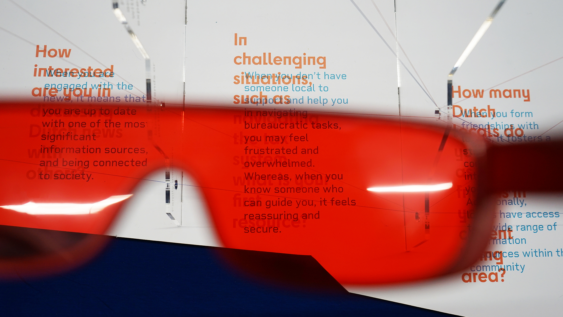 A special glasses unveiling hidden texts