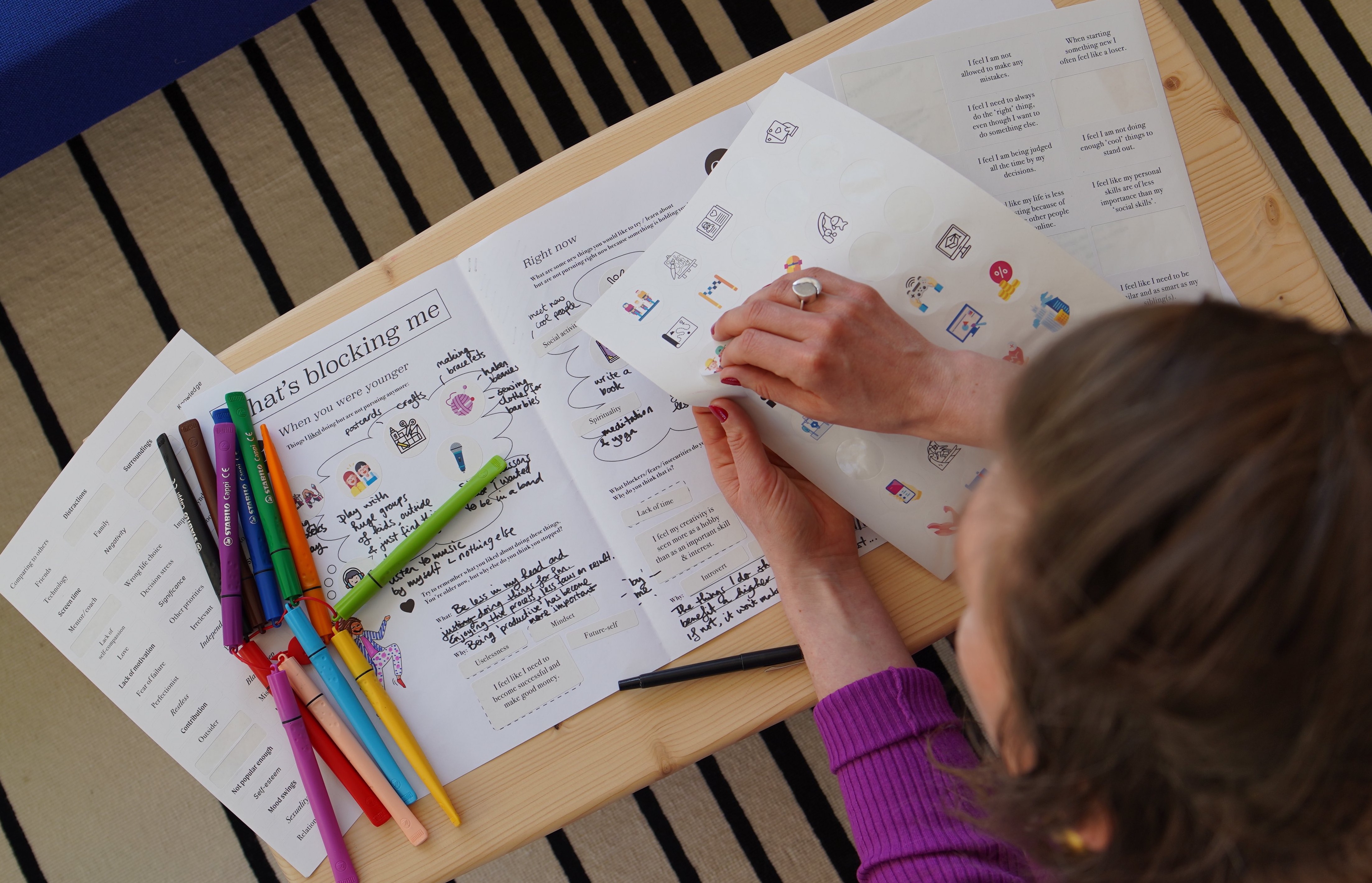 Workshop materials: worksheets &amp; stickers