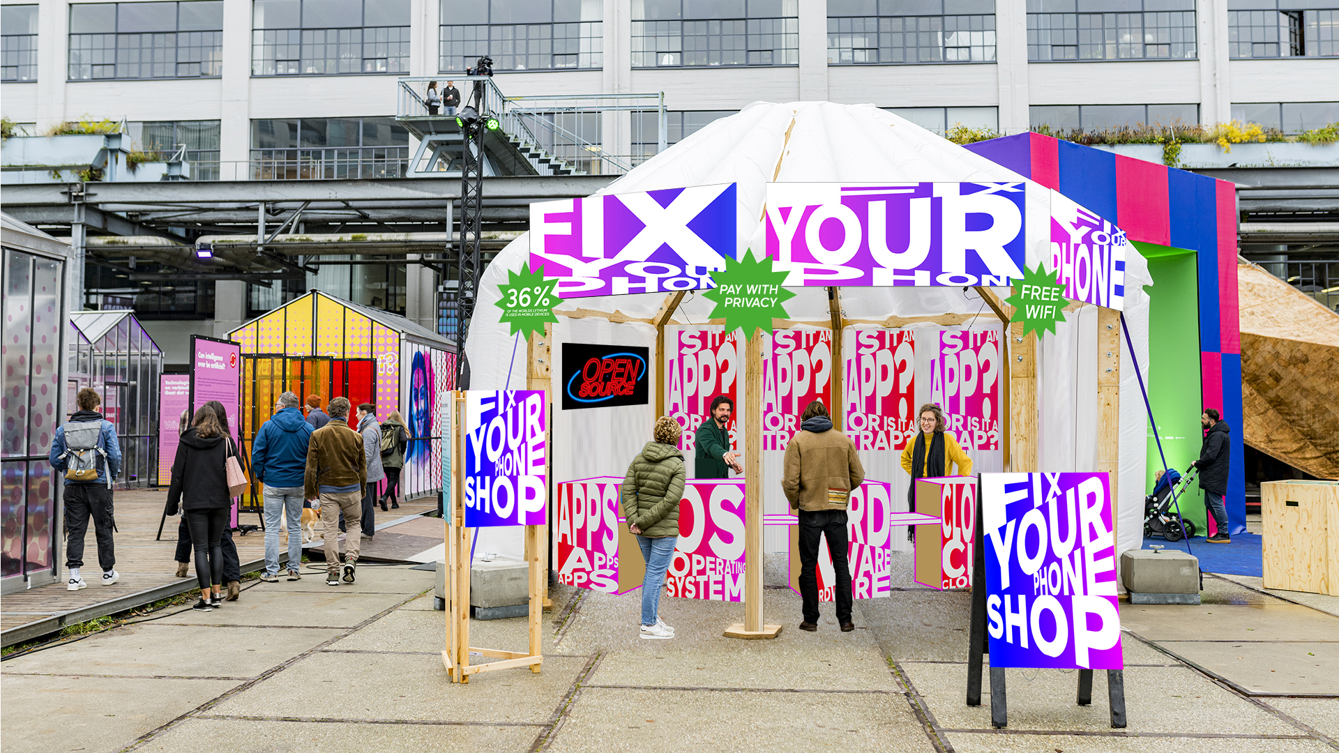 Fix Your Phone Shop visualisation - Waag Futurelab