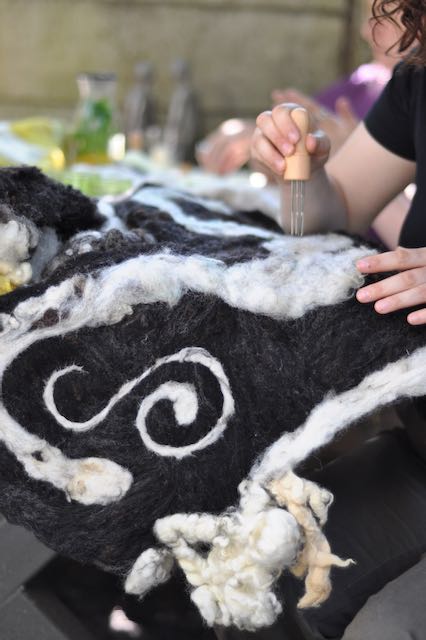 Dry felting
