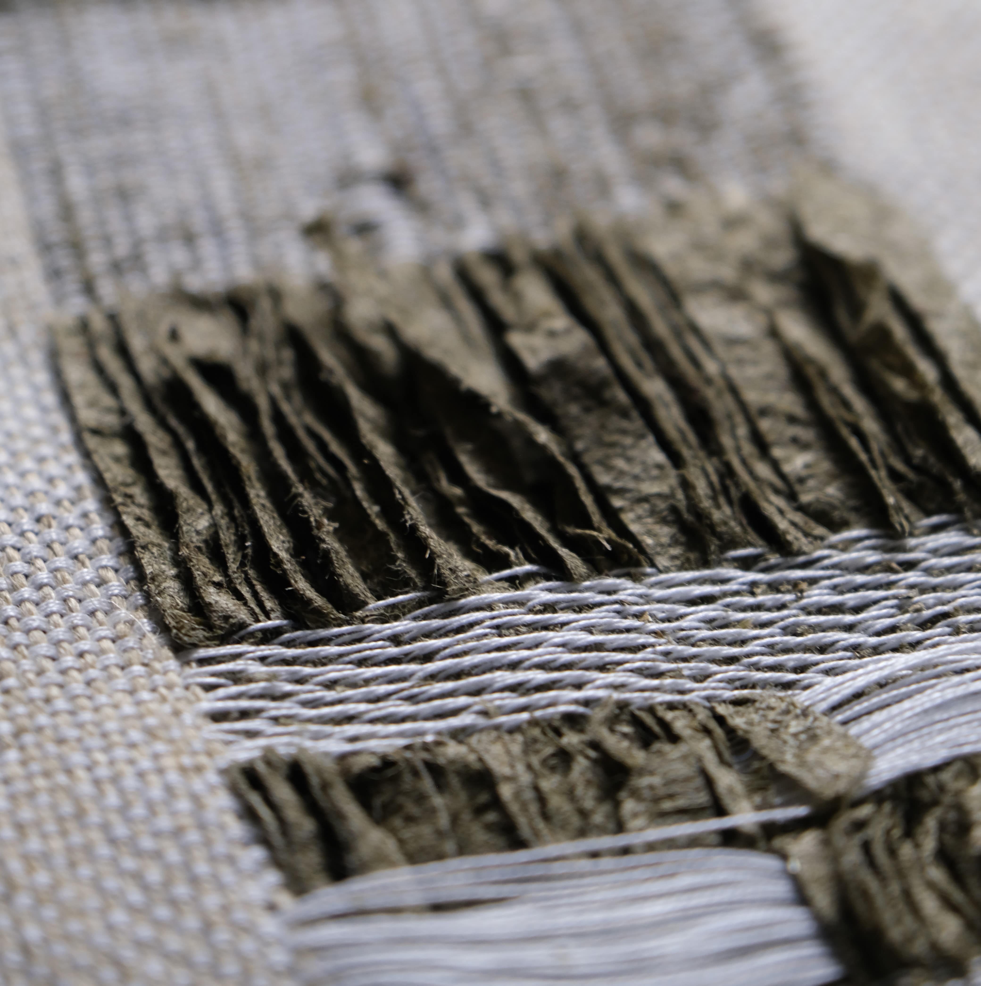 Close-up of a sample from the TC2 Jacquard loom