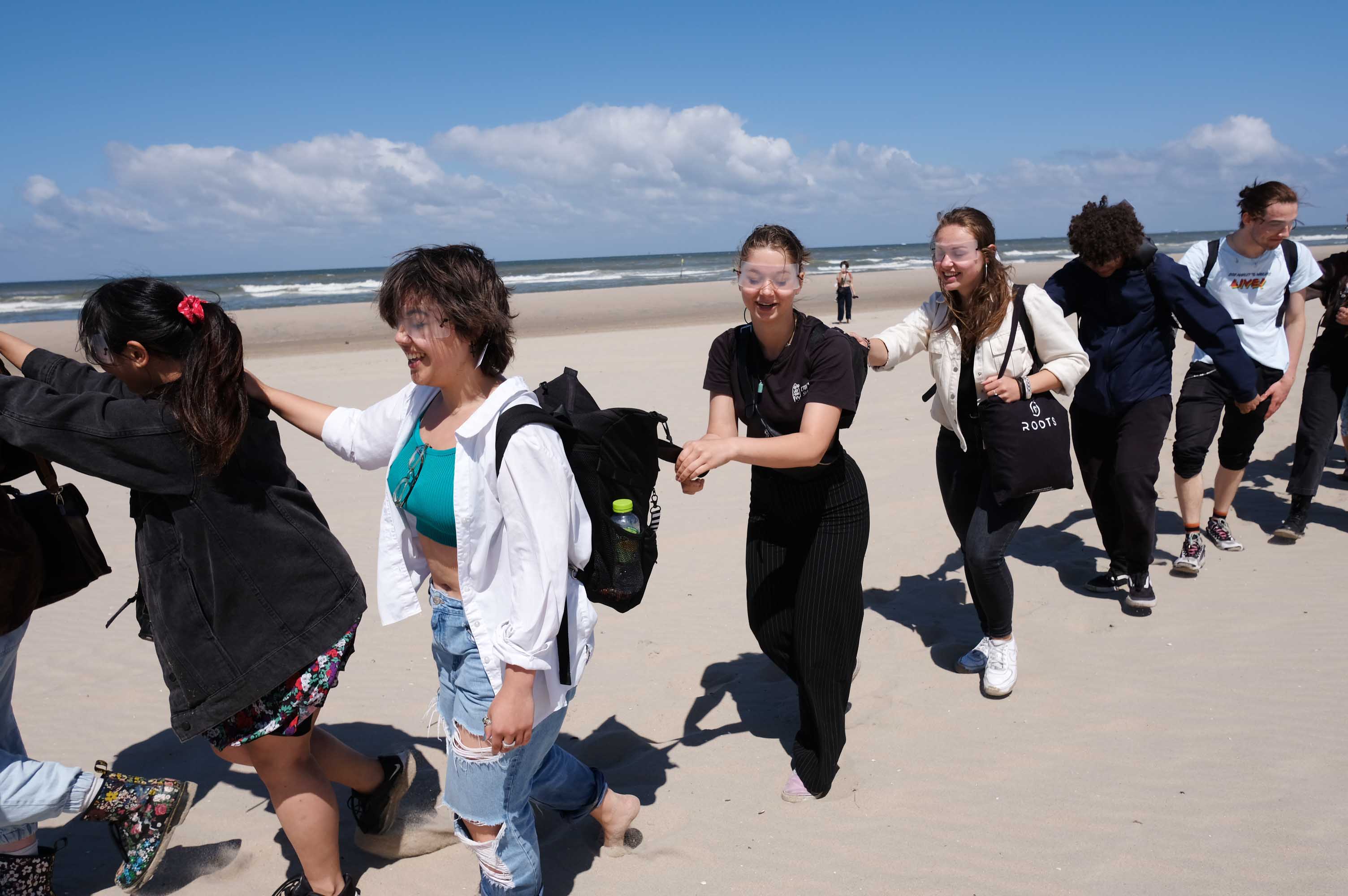 Blind experience workshop on the beech