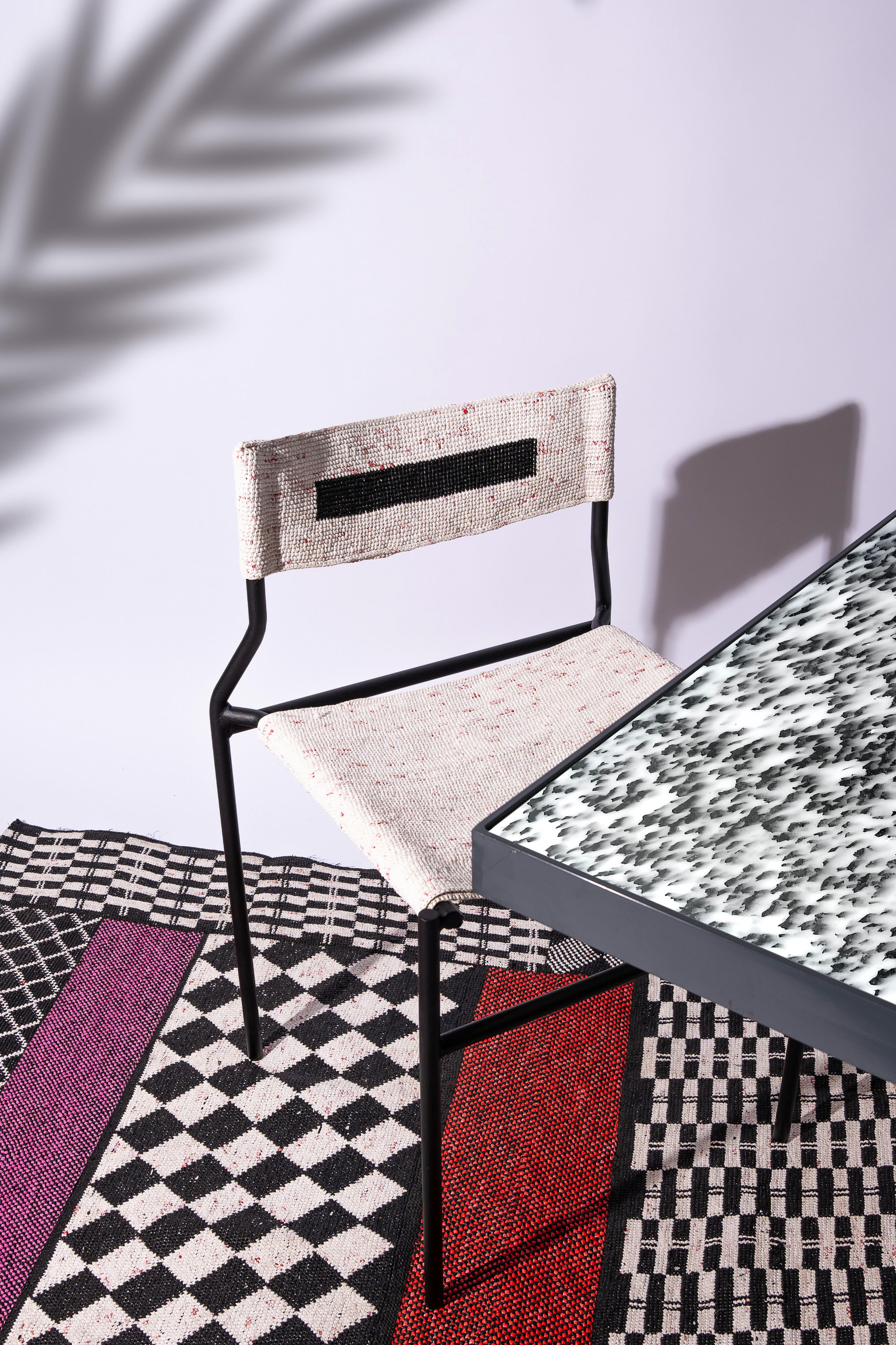 Collection of furniture made from recycled plastic